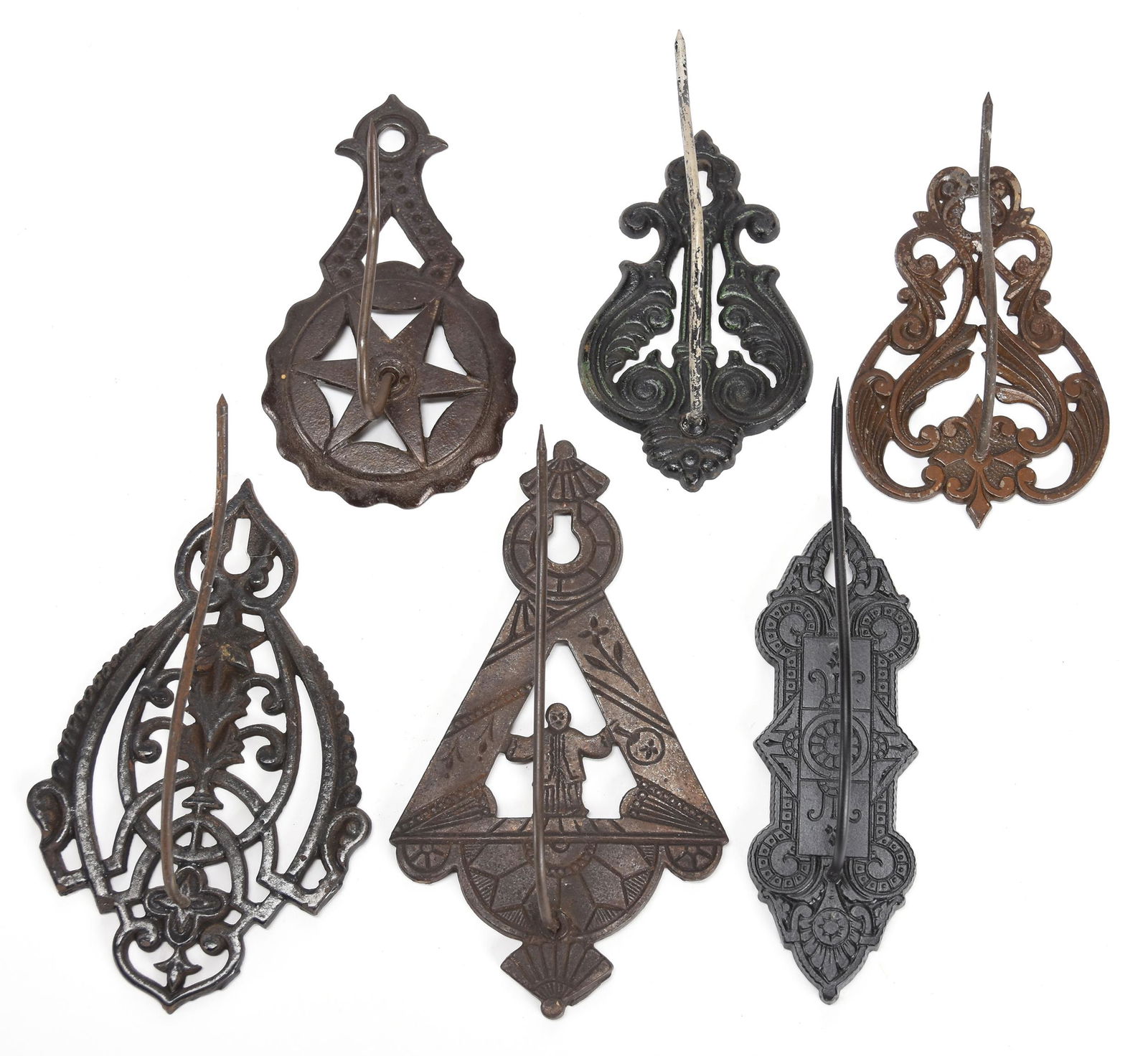 (6) Cast Iron wall mount Bill File / Receipt Hook (1 of 6)