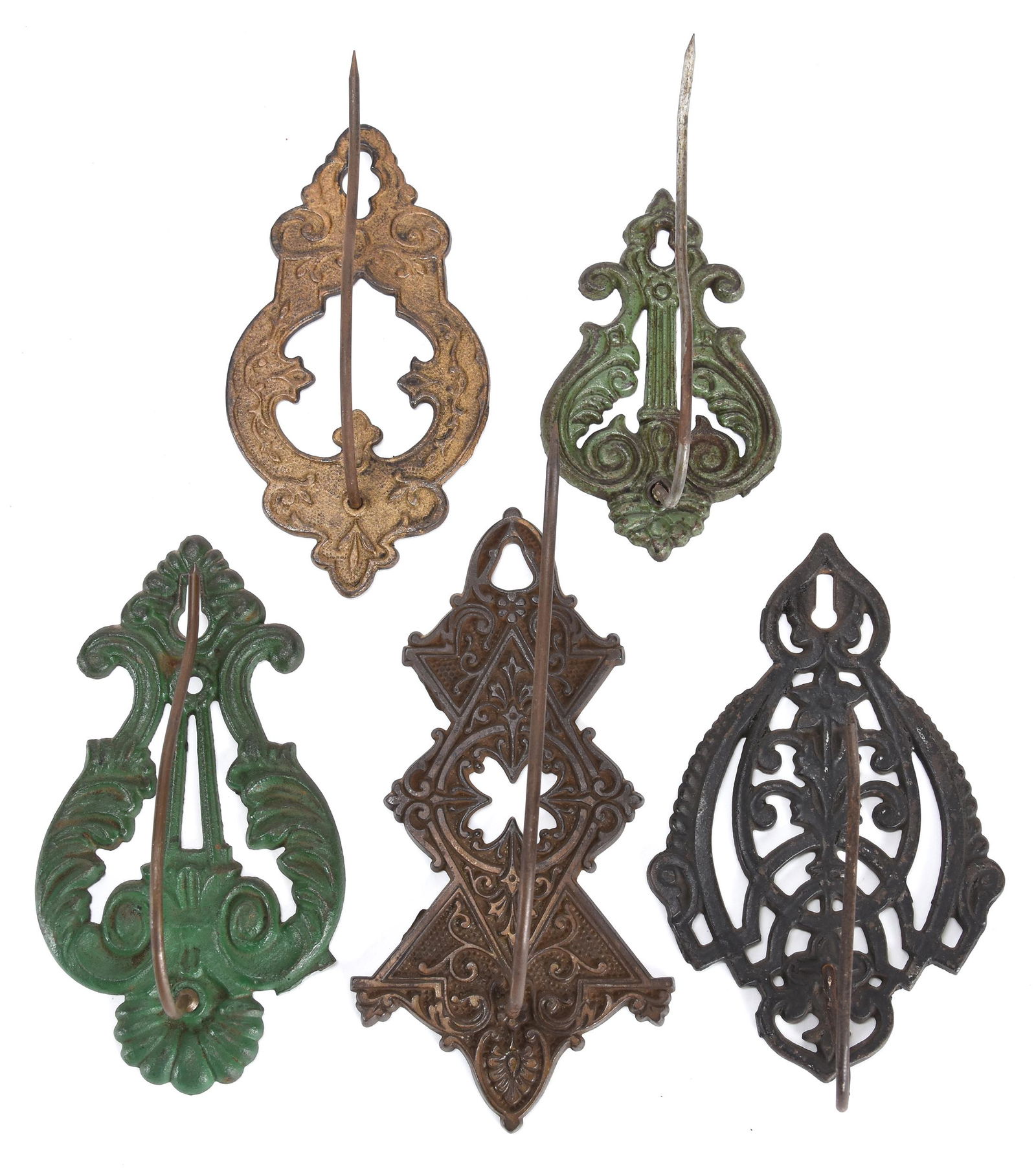 (5) Cast Iron wall mount Bill File / Receipt Hook (1 of 5)