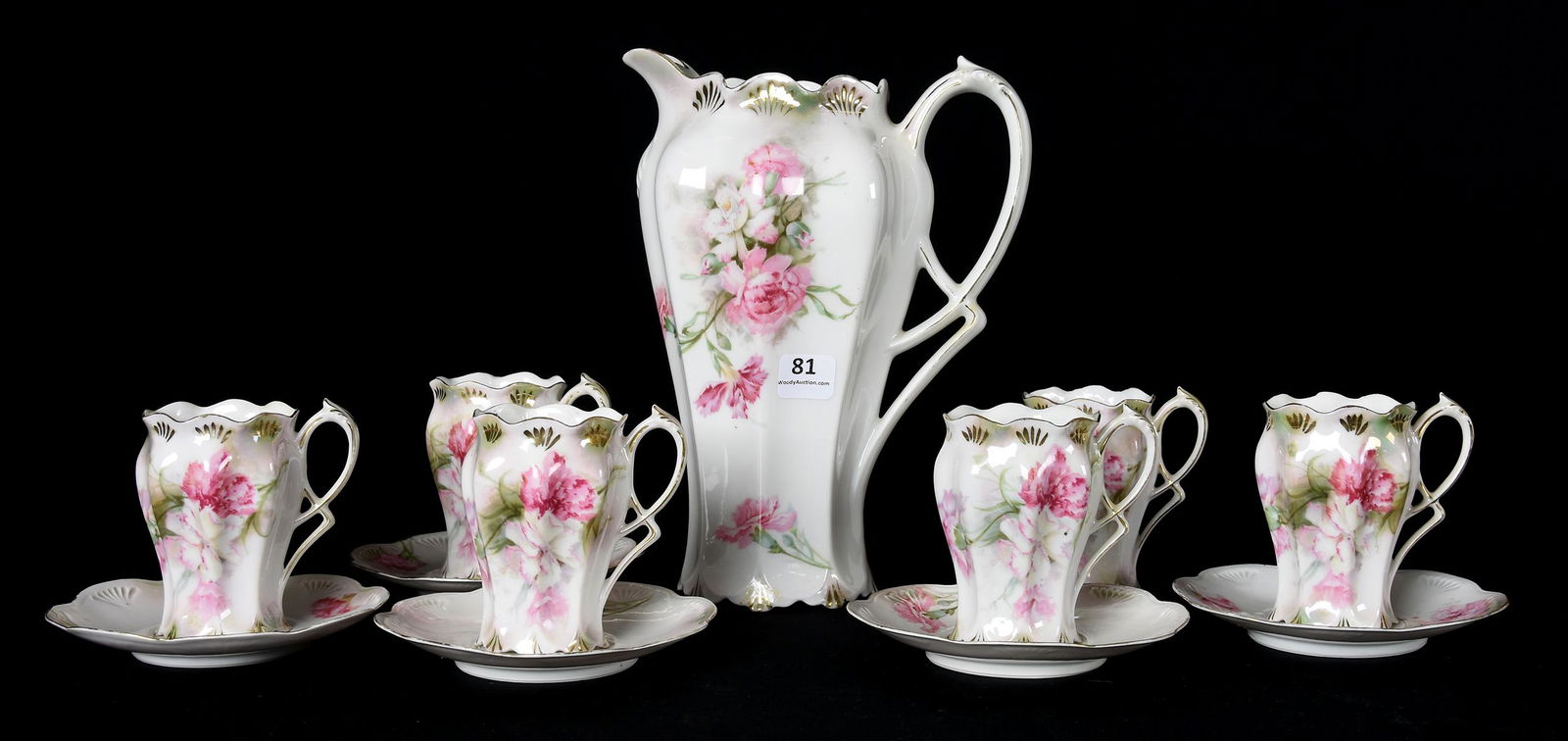 Chocolate Set, marked R.S. Prussia, mold 501 (1 of 3)