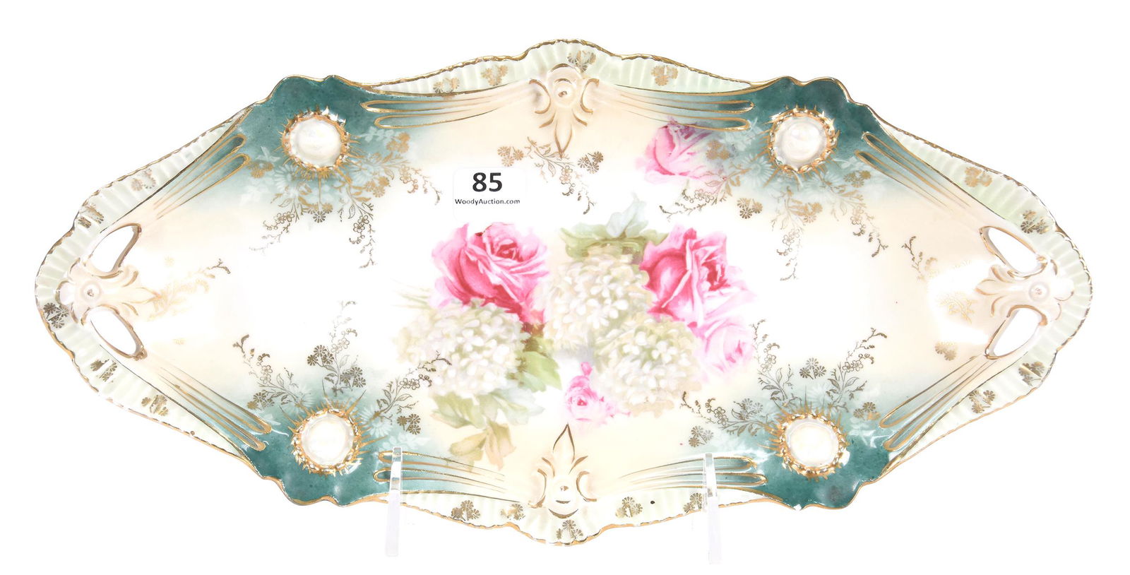 Celery tray, marked R.S. Prussia Ribbon & Jewel mold (1 of 3)