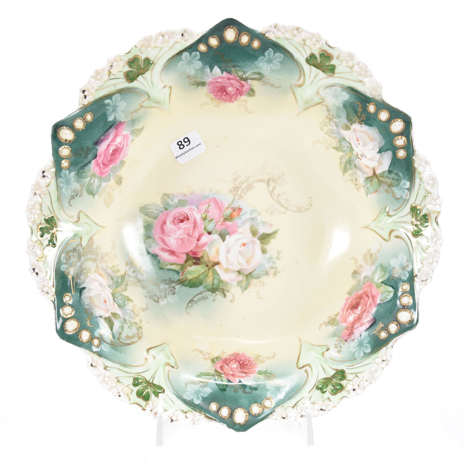 Bowl, marked R.S. Prussia, Point & Clover mold (1 of 3)