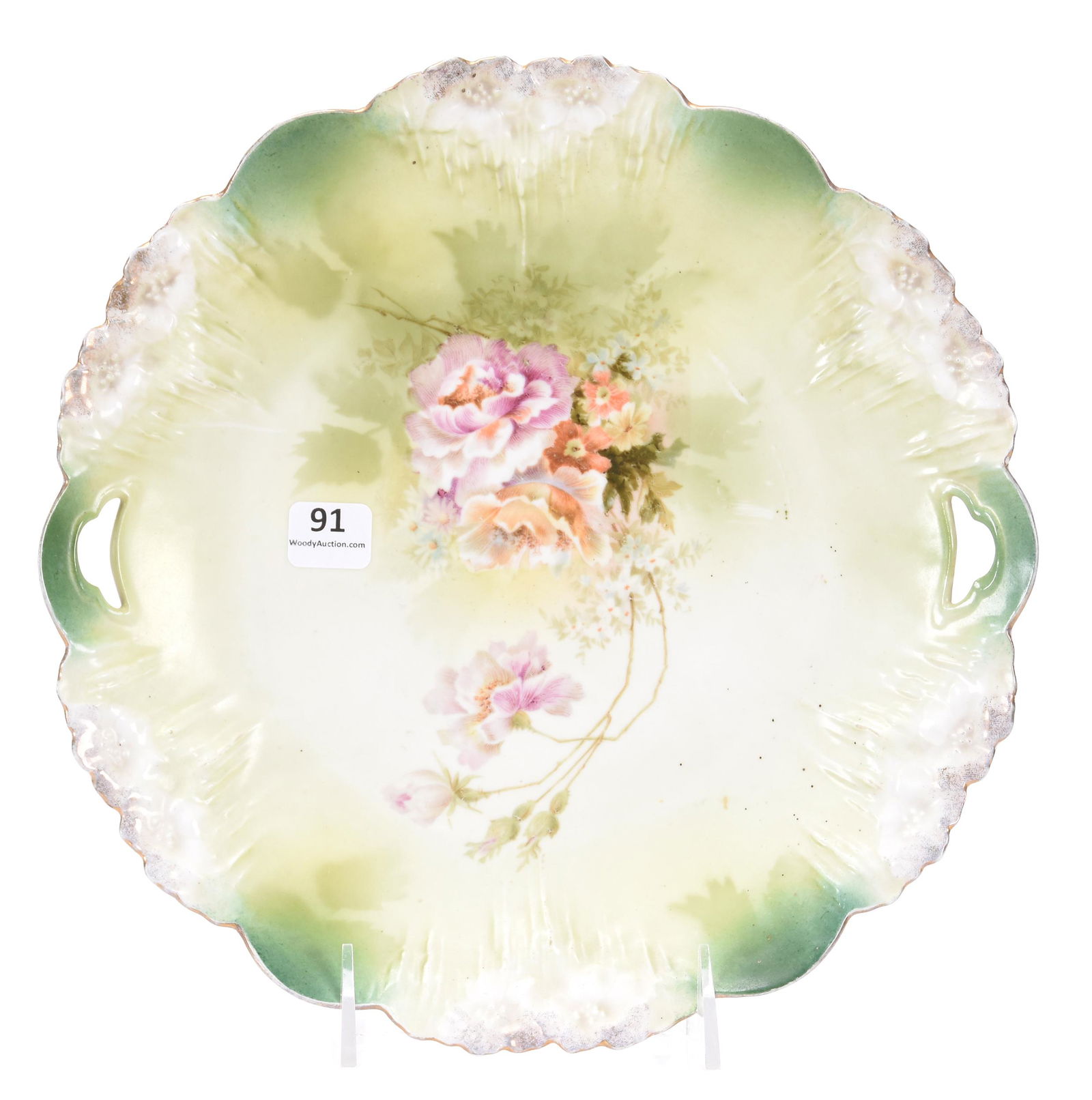 Cake plate, marked R.S. Germany, Icicle mold (1 of 3)