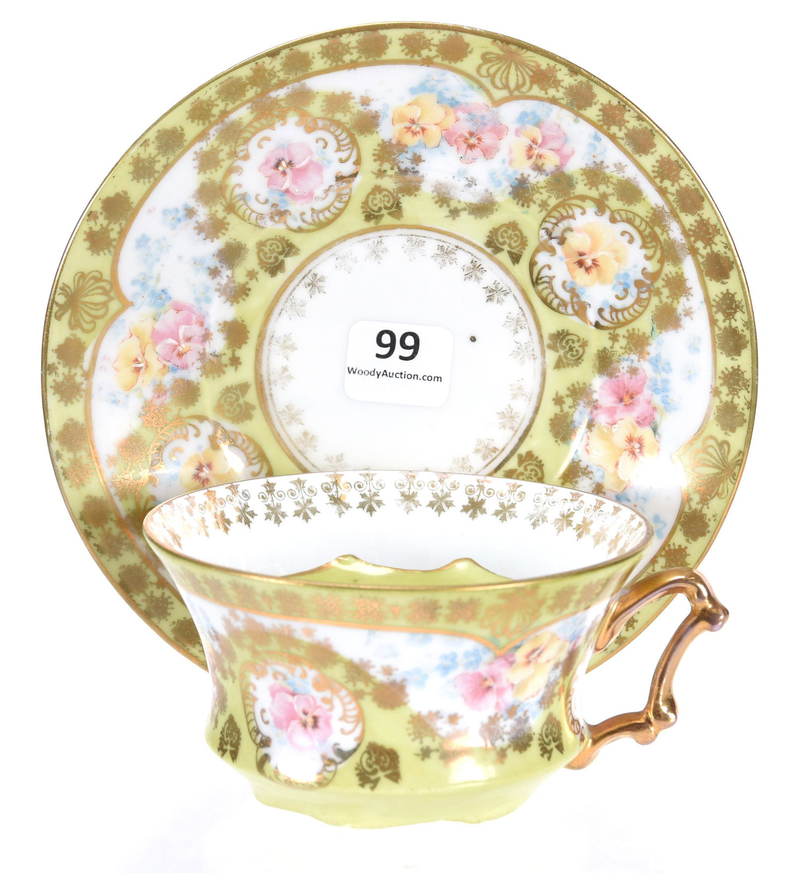 Mustache cup & saucer, marked Carlsbad (1 of 4)