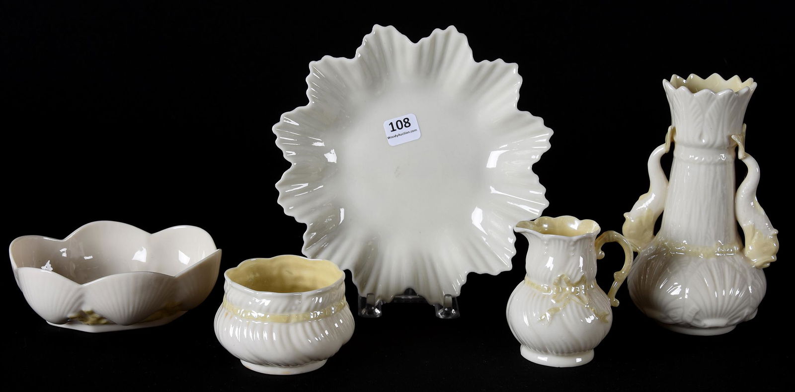 (5) Irish Belleek items (1 of 3)