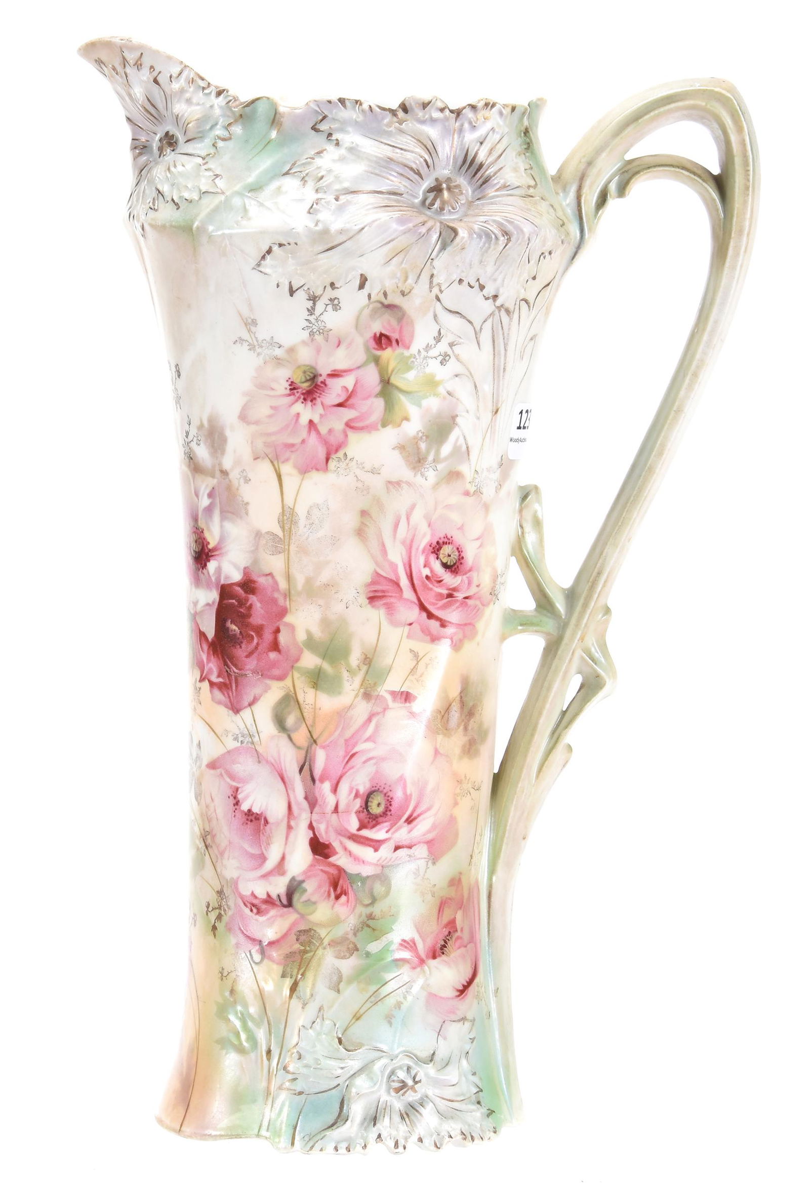 Tankard, marked R.S. Prussia, Carnation mold (1 of 3)