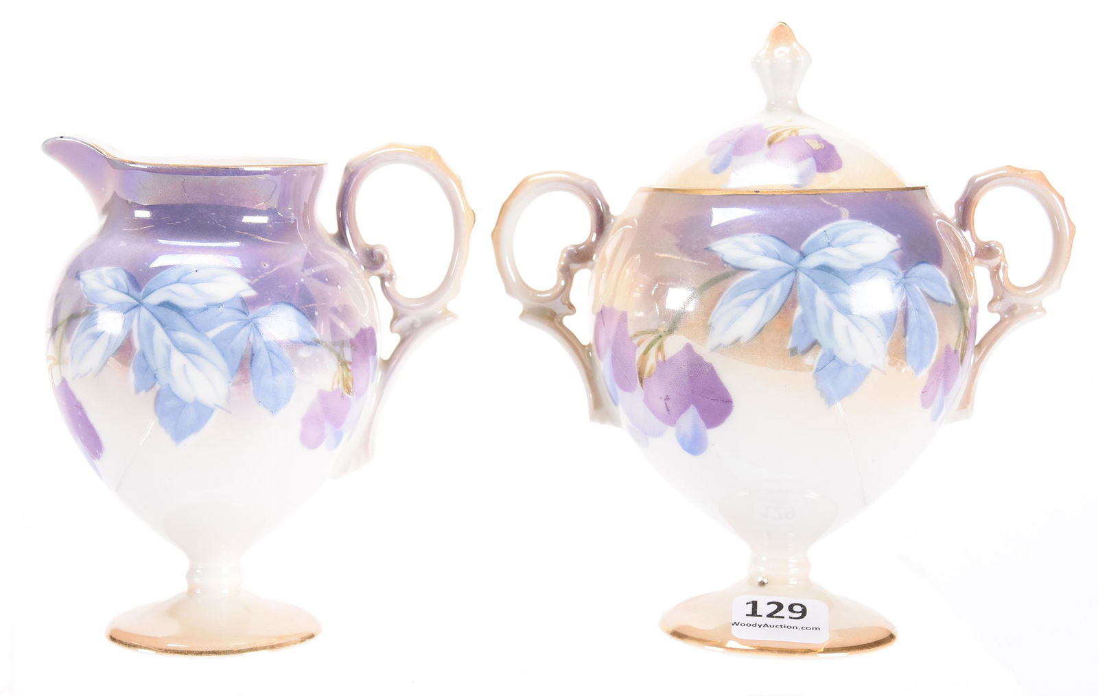 Pedestal creamer & sugar, marked R.S. Germany (1 of 3)