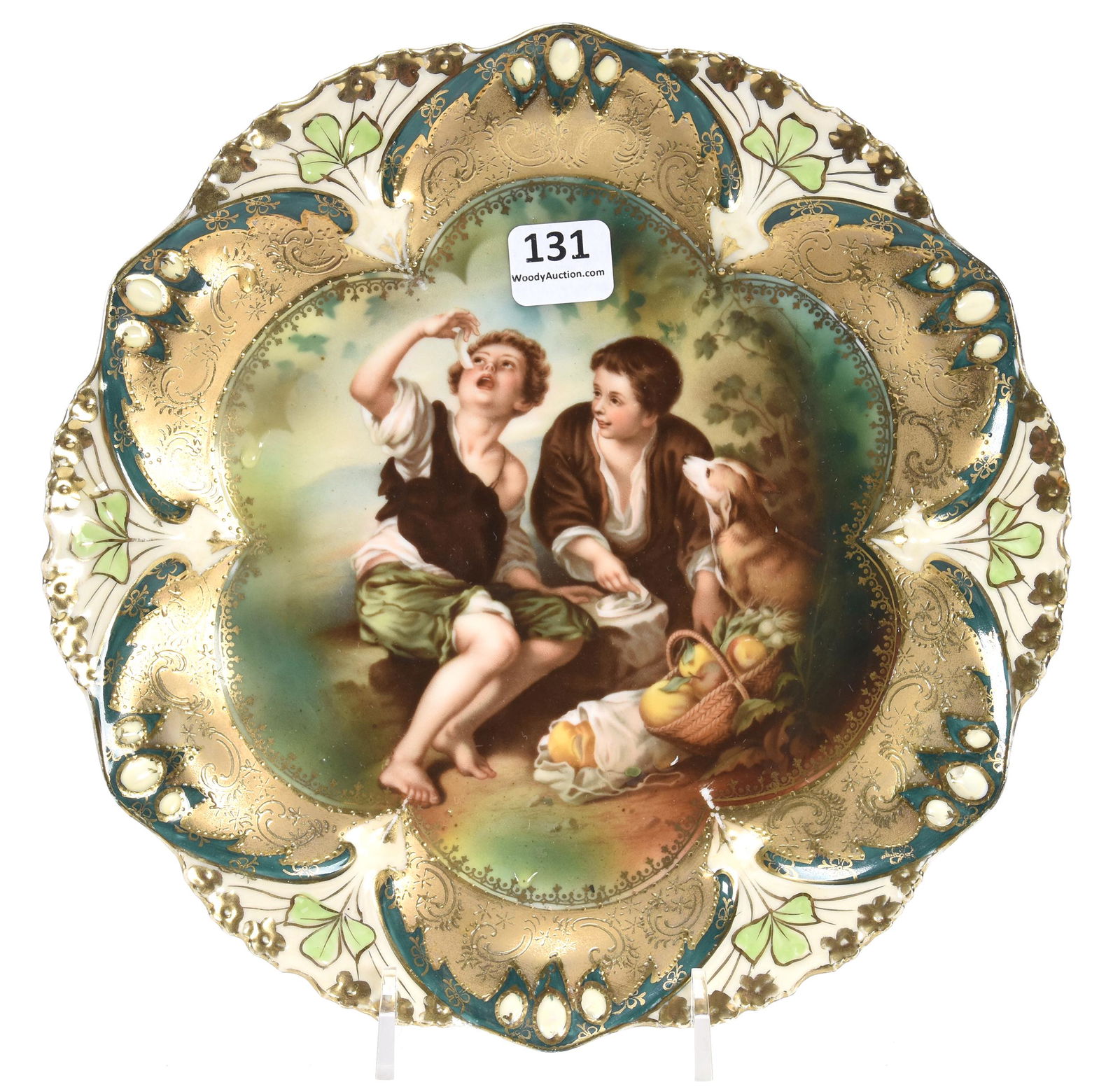 Plate, marked R.S. Prussia, Point & Clover mold (1 of 3)