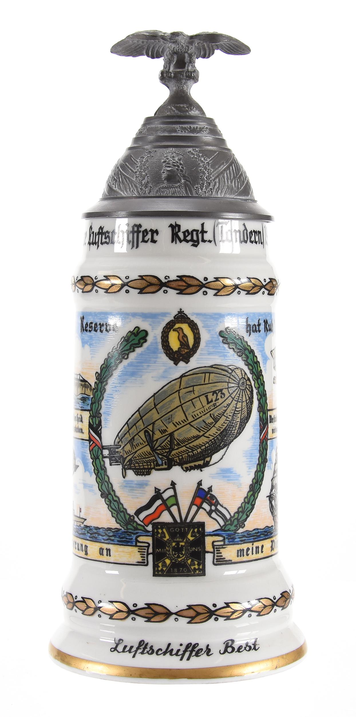 Regimental stein (Marine Luftschiffer), circa 1913 (1 of 4)