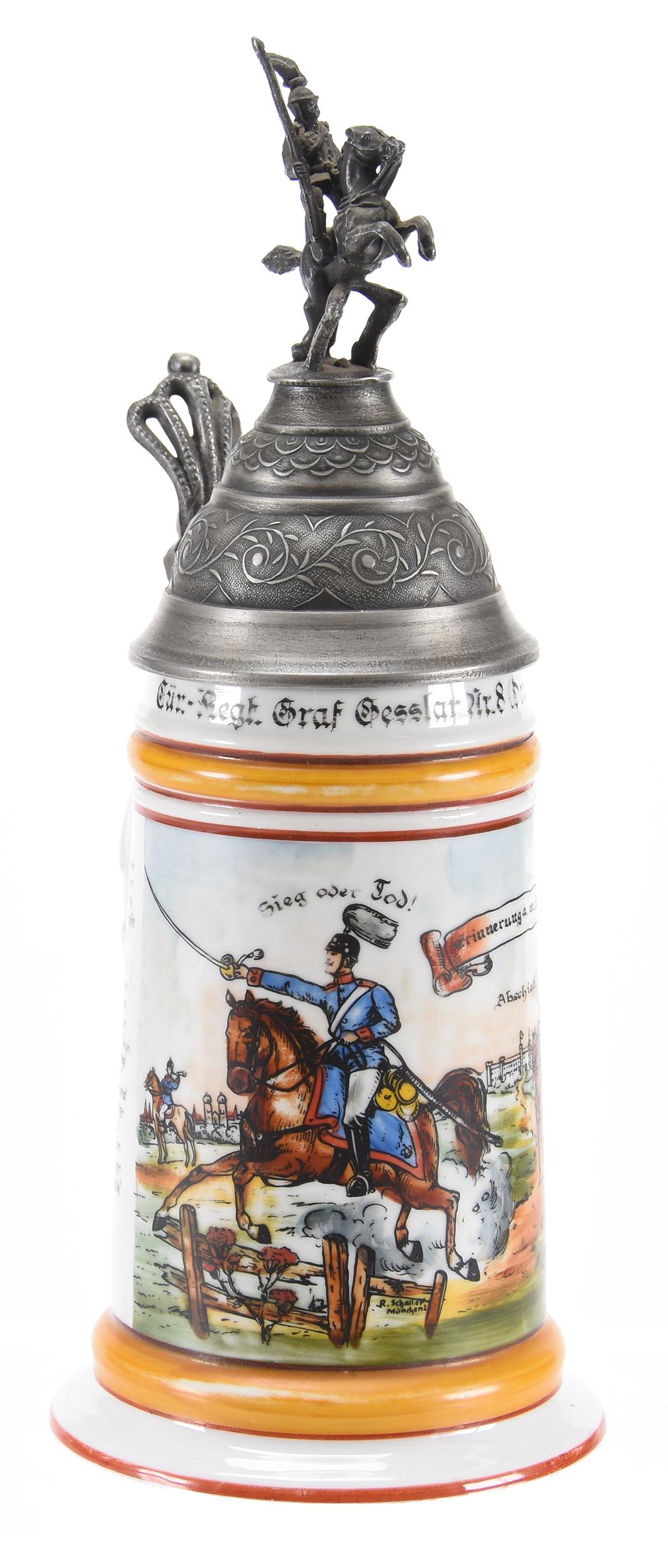 Regimental stein (German calvary), circa 1909 (1 of 5)
