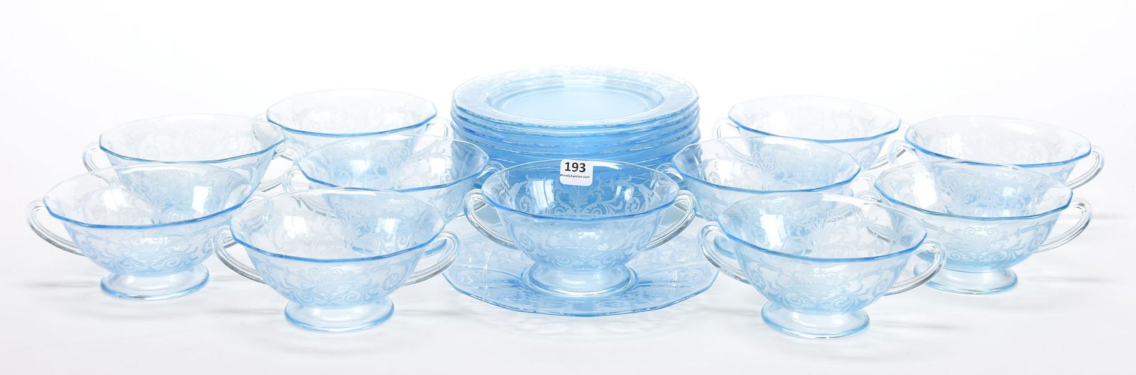 (12) Fostoria Versailles soup & plate sets (1 of 4)