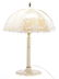 Bent panel slag glass table lamp