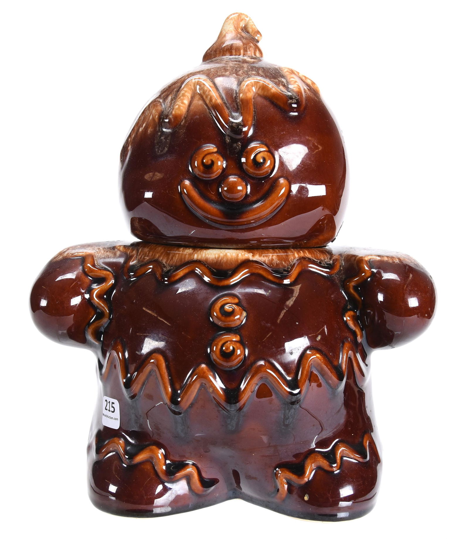 Hull art pottery figural cookie jar, Gingerbread man (1 of 3)