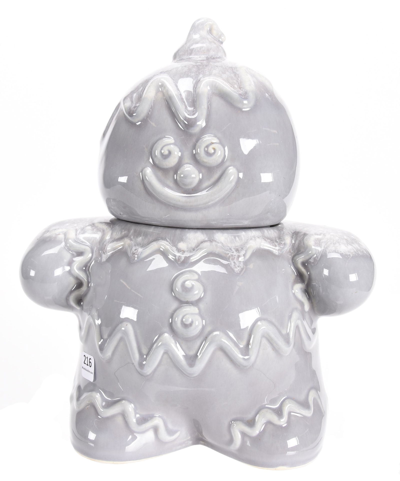 Hull art pottery figural cookie jar, Gingerbread man (1 of 3)