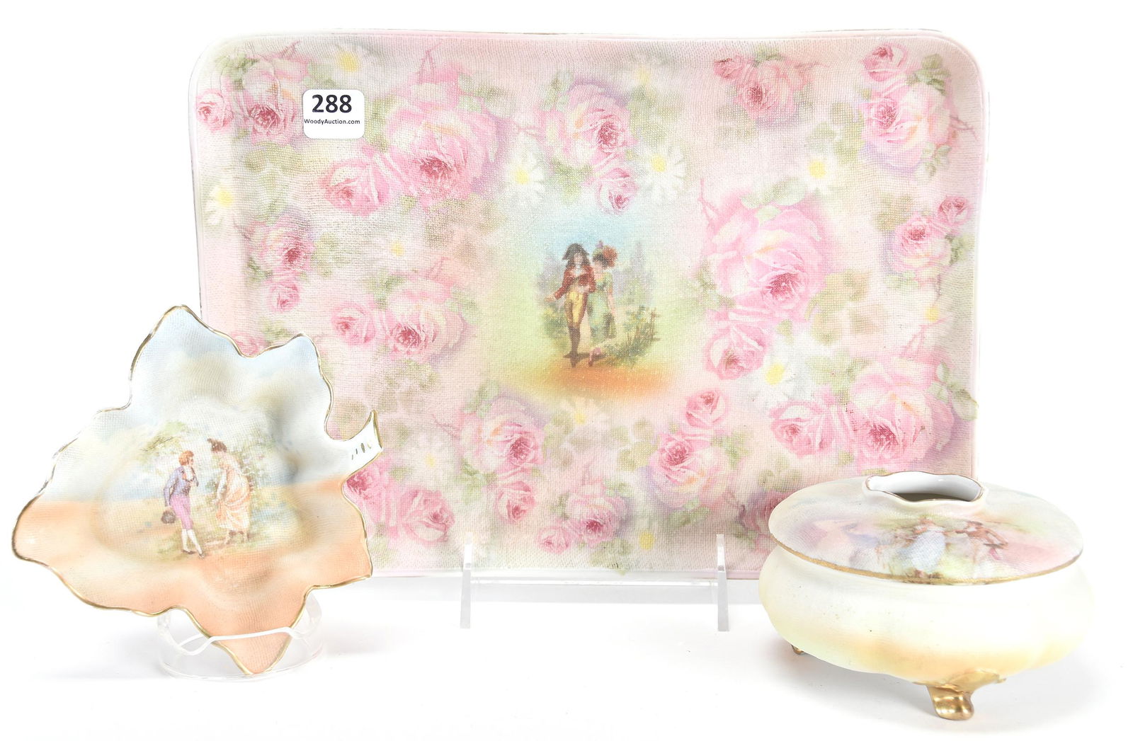 (3) Royal Bayreuth (blue mark) tapestry items (1 of 3)