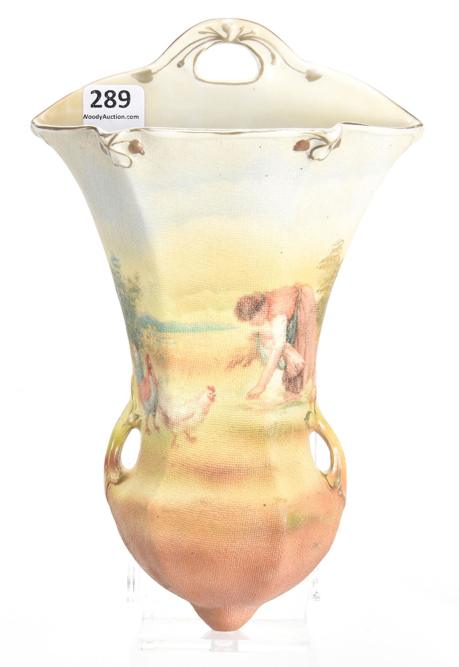 Wall pocket marked Royal Bayreuth, scenic (1 of 3)