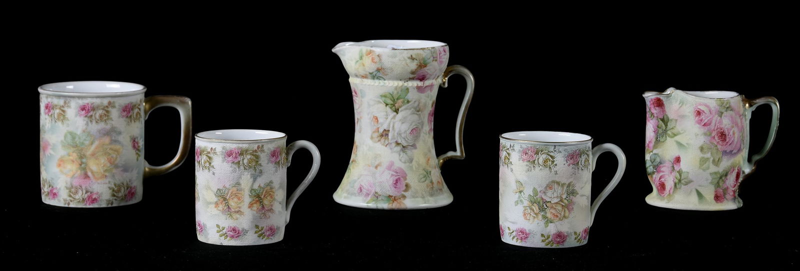 (5) Royal Bayreuth rose tapestry items (1 of 3)