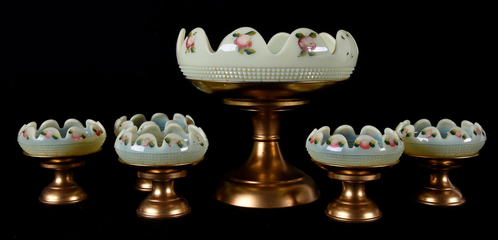 Cambridge berry set, Weatherford pattern Custard (1 of 3)