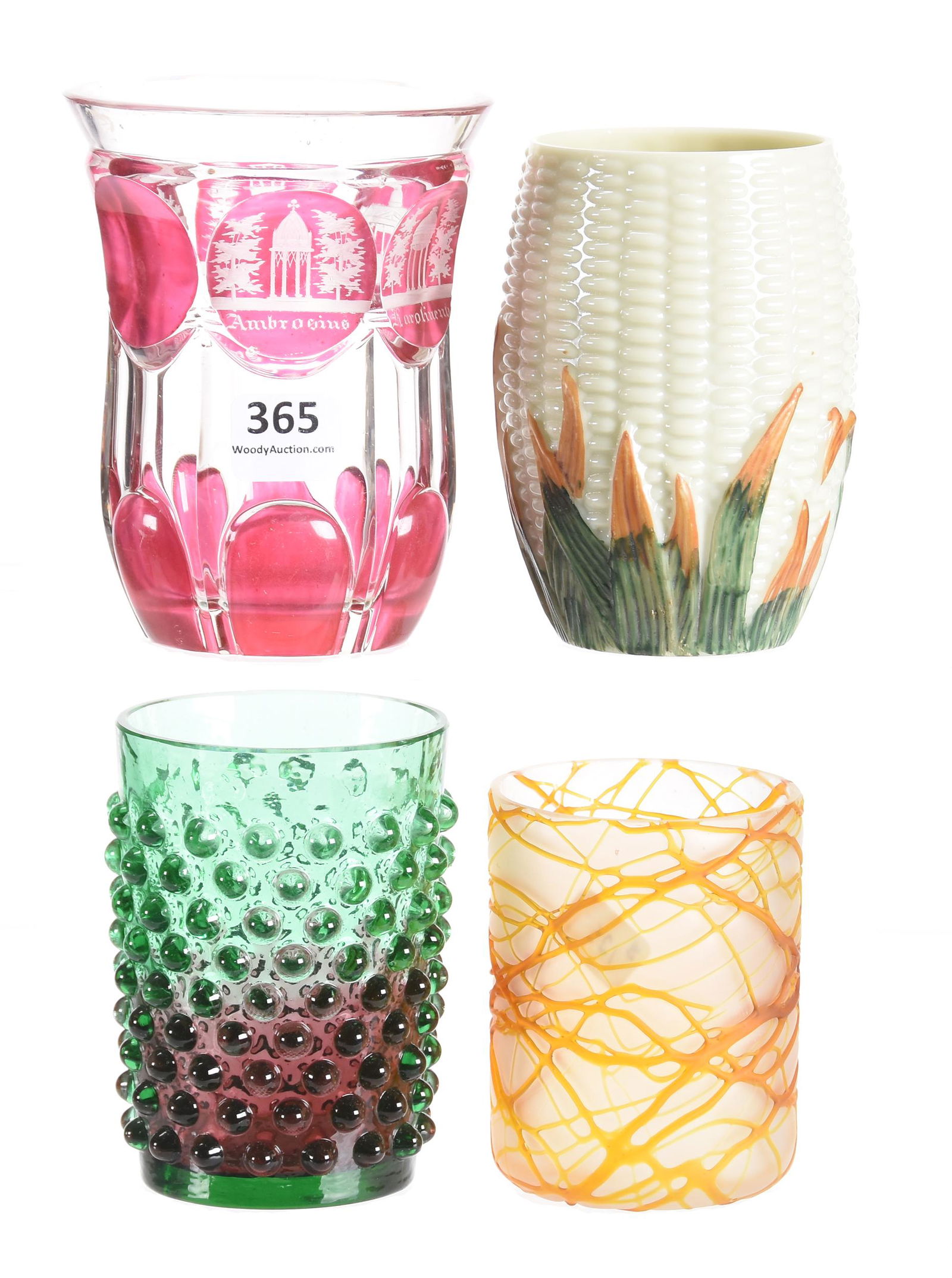 (4) Tumblers, assortment of quality art glass (1 of 6)
