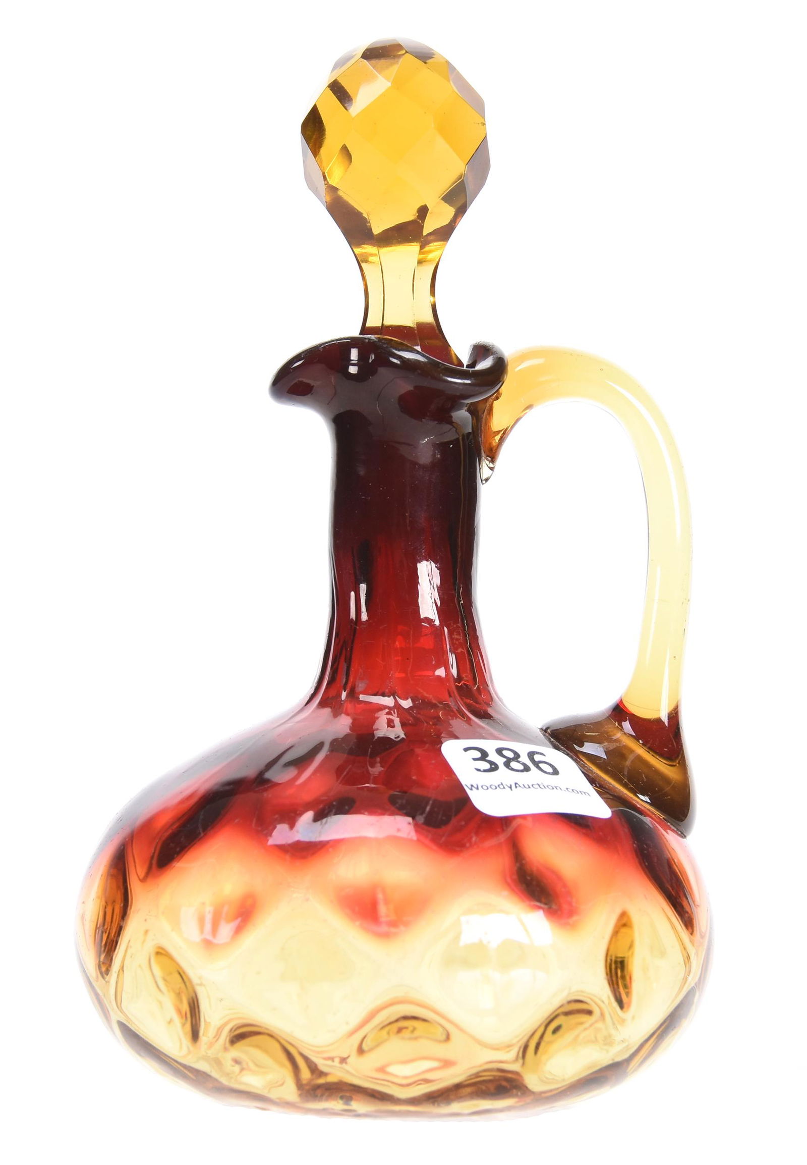 Cruet, Amberina coinspot - strong color (1 of 3)