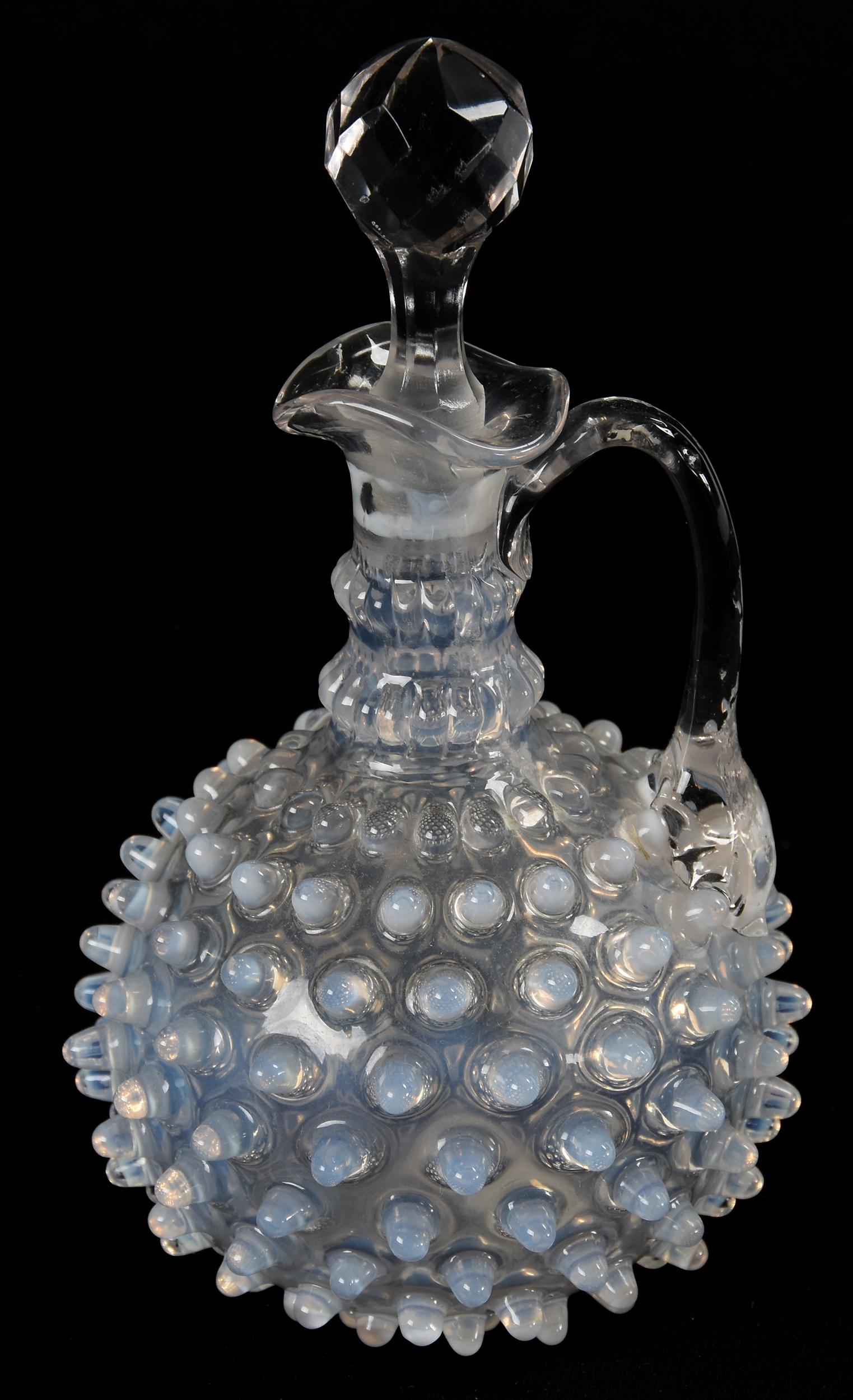 Cruet, White opalescent hobnail (1 of 2)