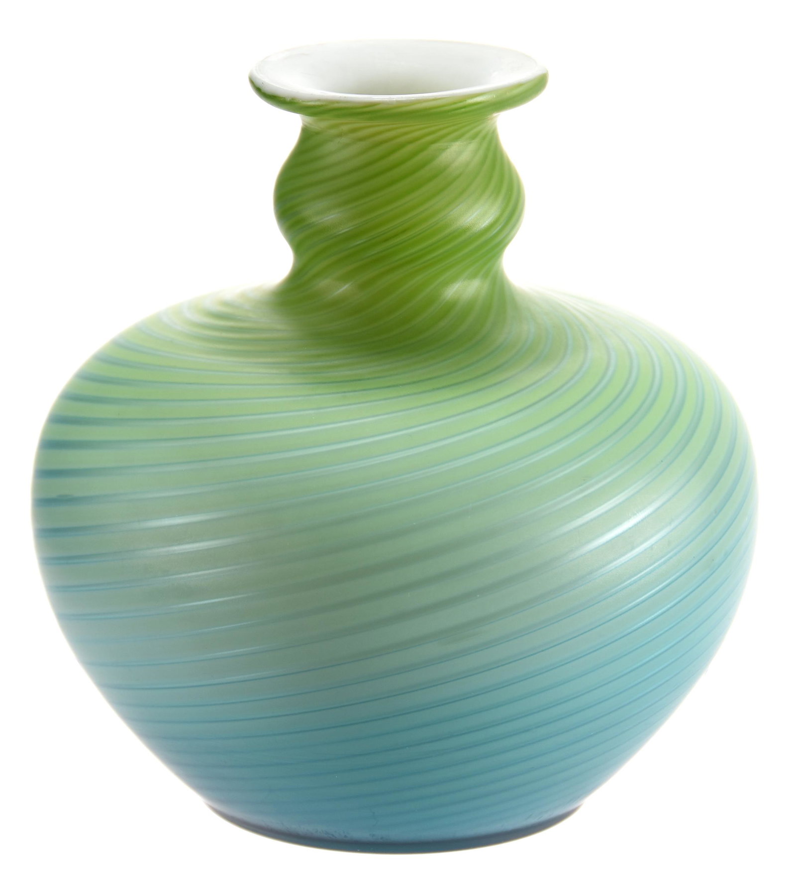 Vase Pompeian Swirl pattern satin glass by Northwood (1 of 2)