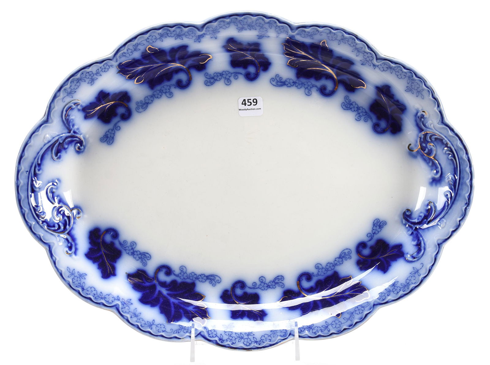 Tray, flow blue Normandy pattern by Johnson bros. (1 of 3)