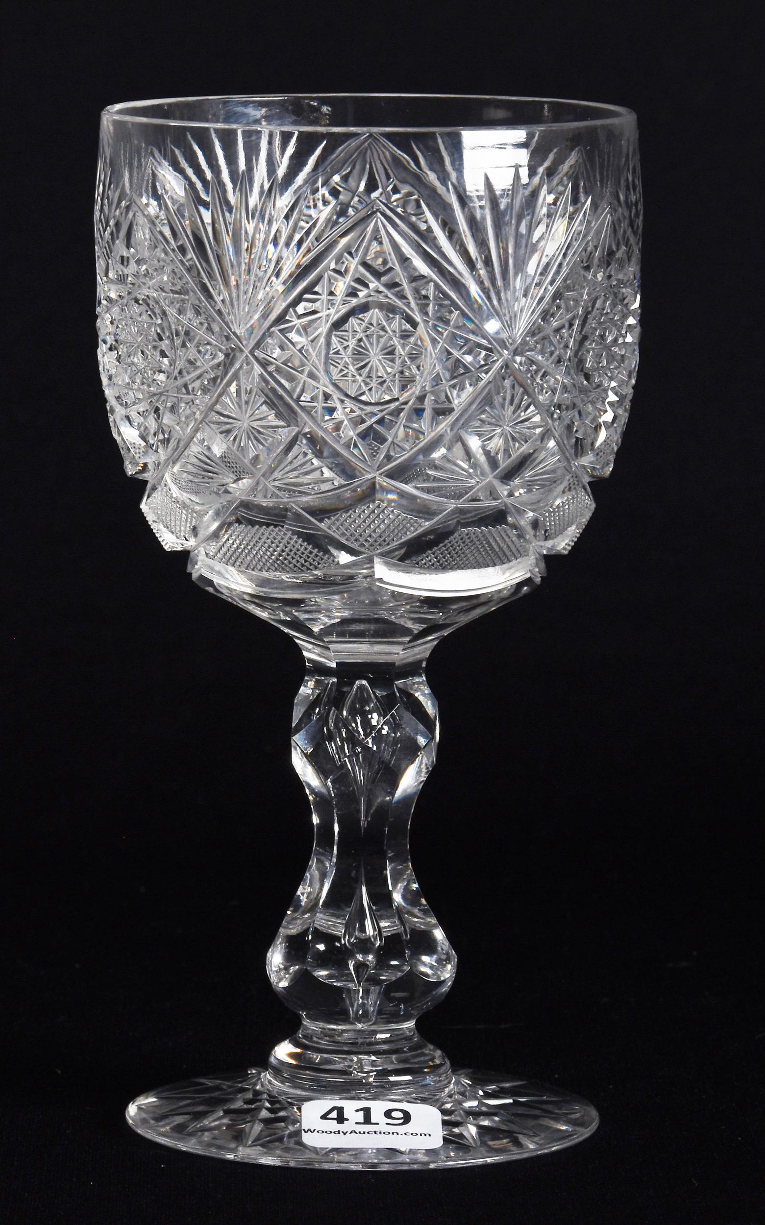 Water Goblet, American Brilliant Cut Glass Jan 25, 2020 Woody