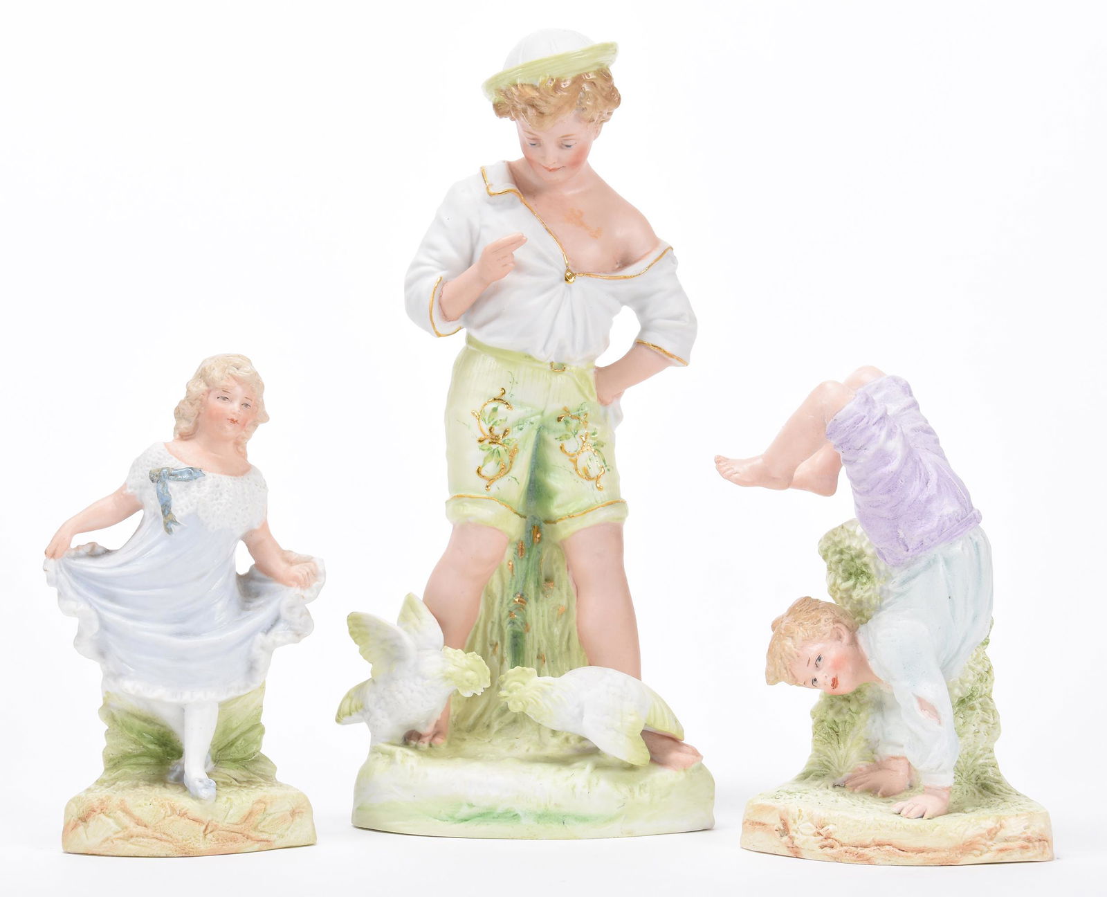 (3) German Heubach Bisque Figurines, Marked Feb 15, 2020 Woody