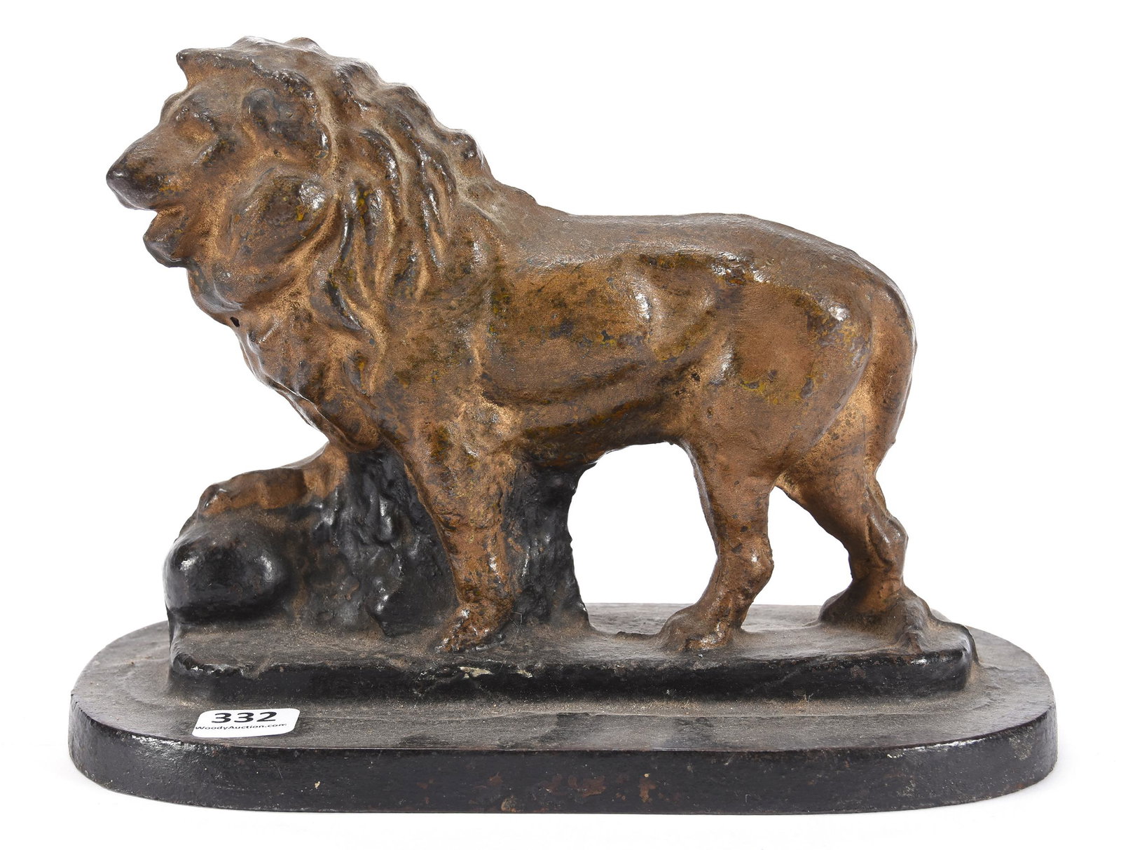 Door Stop, Cast Iron Figural Full Figure Lion: Door Stop, Cast Iron Figural Full Figure Lion, 6.5" x 9", Ron Duncan/Allen Goodwin