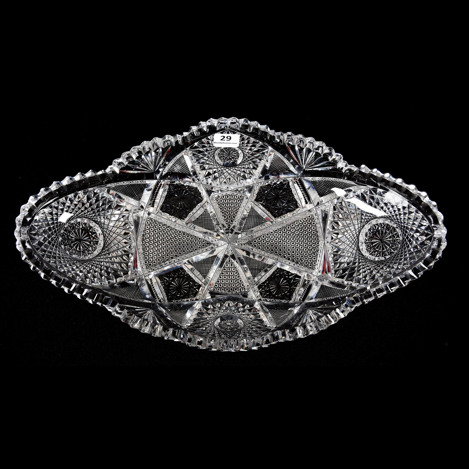 Ice Cream Tray, ABCG: Ice Cream Tray, ABCG, 14" X 7.75", Hobstar, Nailhead Diamond, Strawberry Diamond and Fan Motif, Mike & Mary Ann Callahan, OK