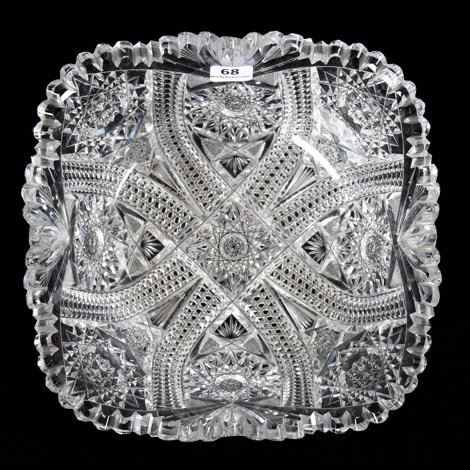 Square Bowl, ABCG, Columbia Pattern by Blackmer: Square Bowl, ABCG, Columbia Pattern by Blackmer, 3.5" X 8", Well Done, Mike & Mary Ann Callahan, OK