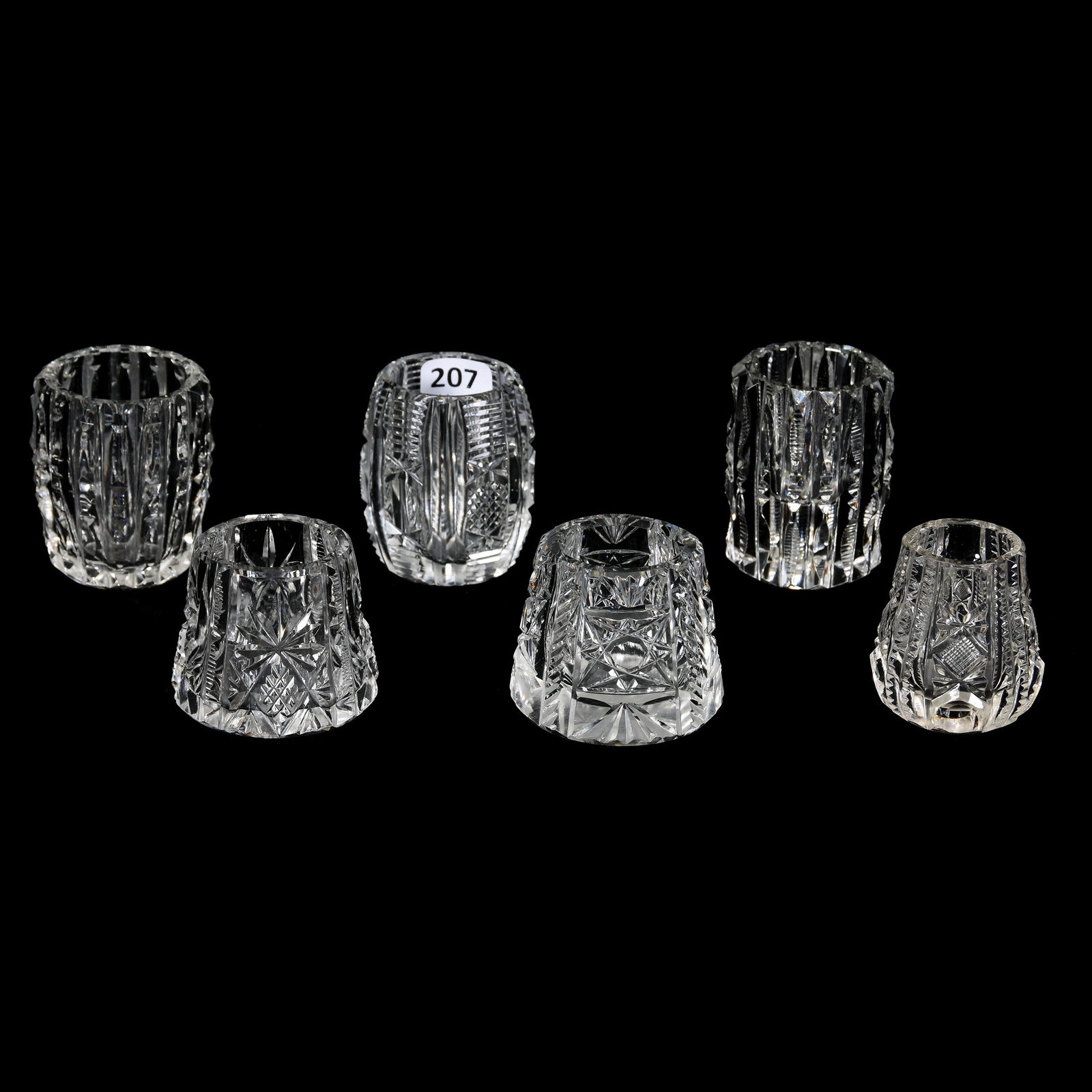 (6) Toothpick Holders, ABCG: (6) Toothpick Holders, ABCG, Various Patterns and Shapes, See Photos For Details, Mike & Mary Ann Callahan, OK