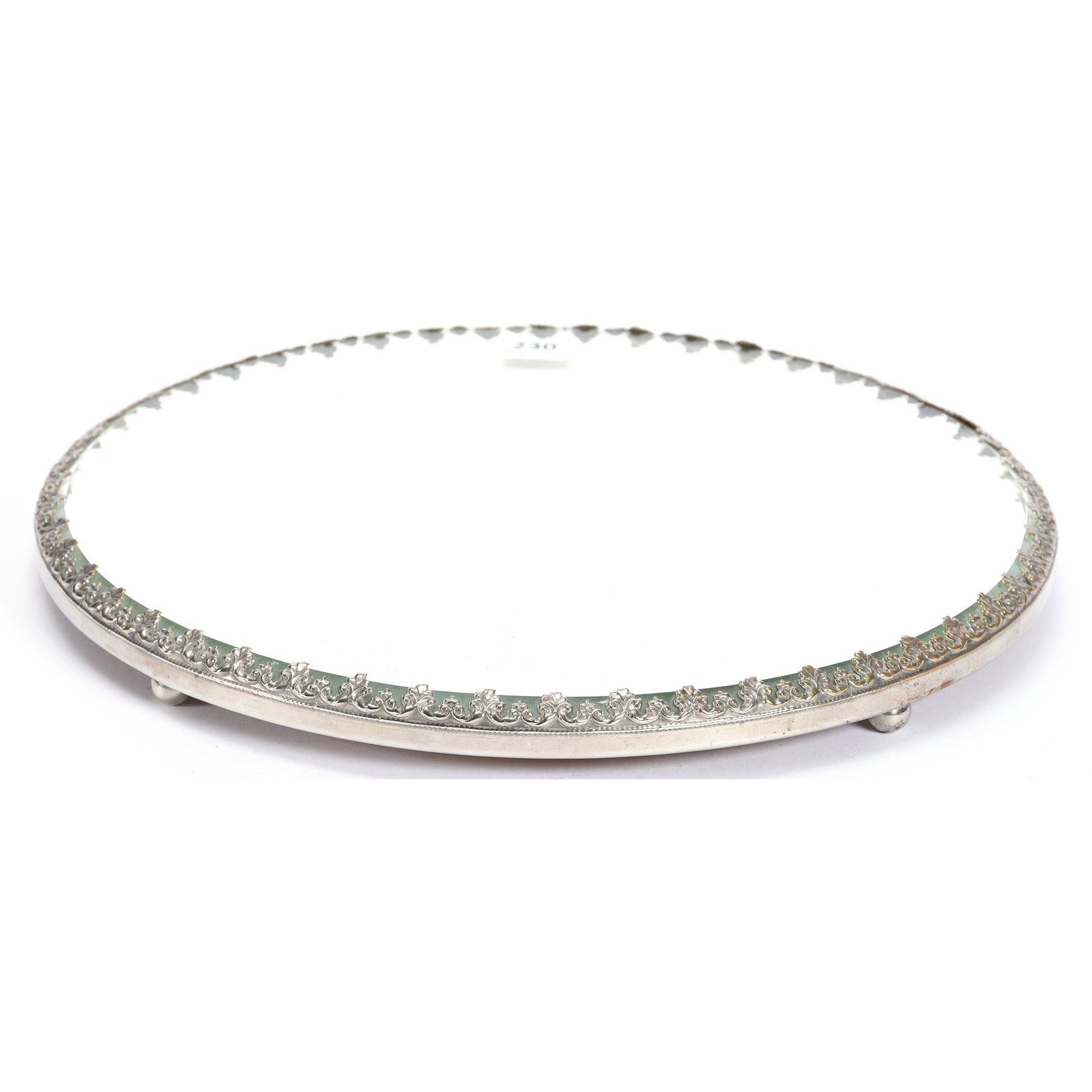 Beveled Mirror Plateau, Round: Beveled Mirror Plateau, Round, 12", Mike & Mary Ann Callahan, OK