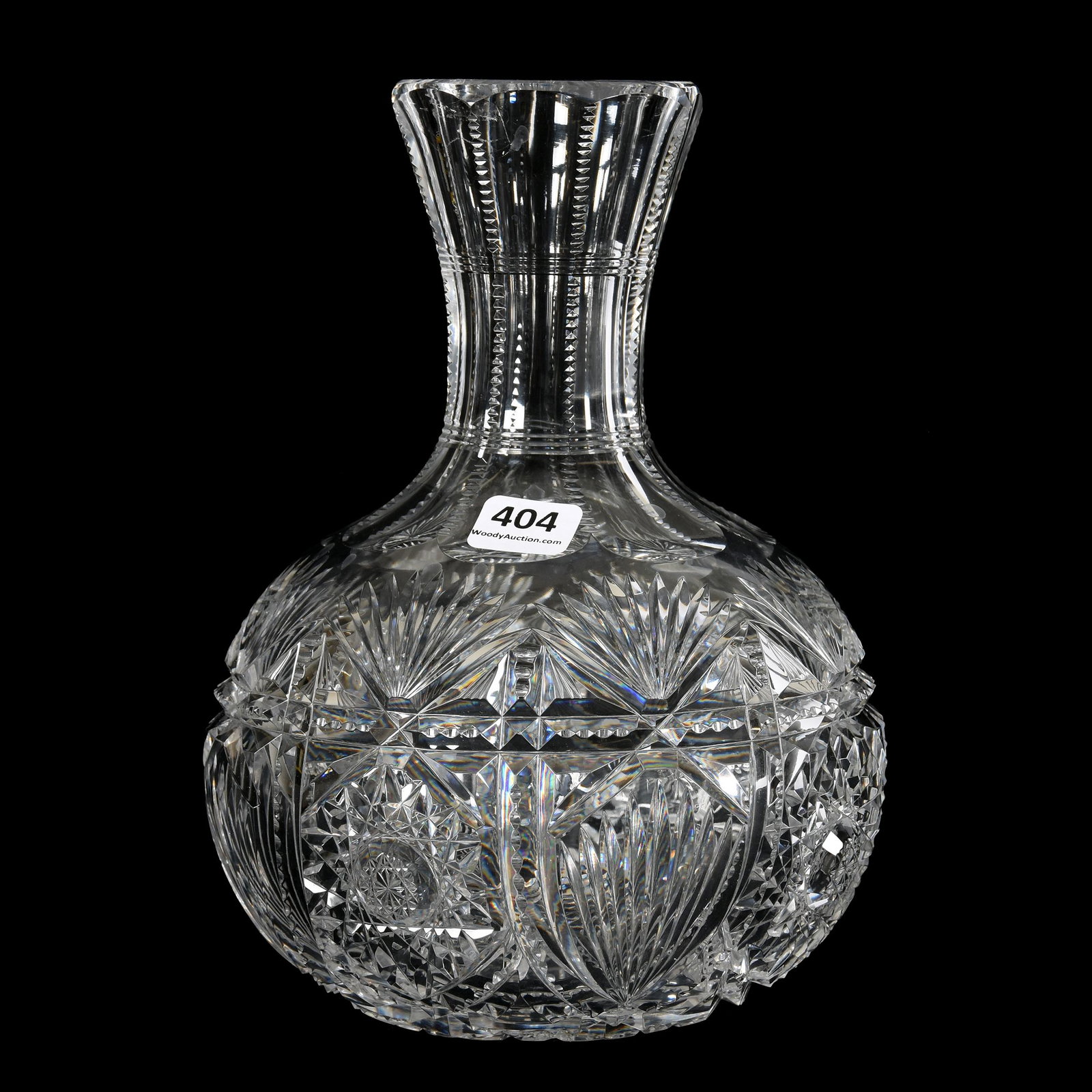Water Carafe, ABCG, Majestic Pattern by Straus: Water Carafe, ABCG, Majestic Pattern by Straus, 8", Hobstar Base, Mike & Mary Ann Callahan, OK