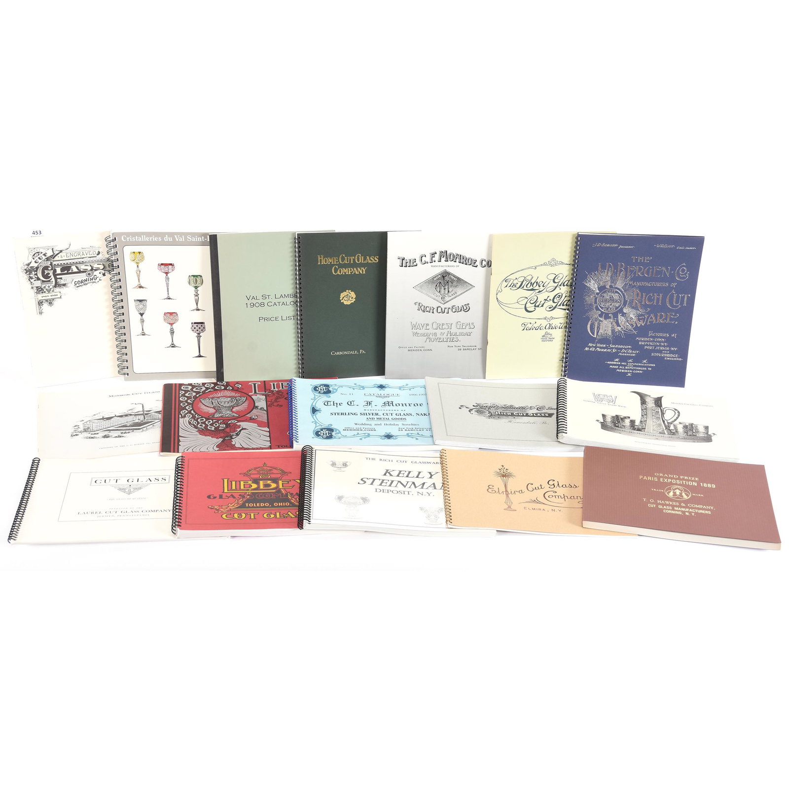 Book & Catalogs, American Brilliant Cut Glass: Book & Catalogs, American Brilliant Cut Glass, (1) The Cut & Engraved Glass of Corning 1868-1940 by Jane Shadel Spillman & Estelle Sinclaire Farrar, 1977, Catalog Reprints Published by American Cut Gl