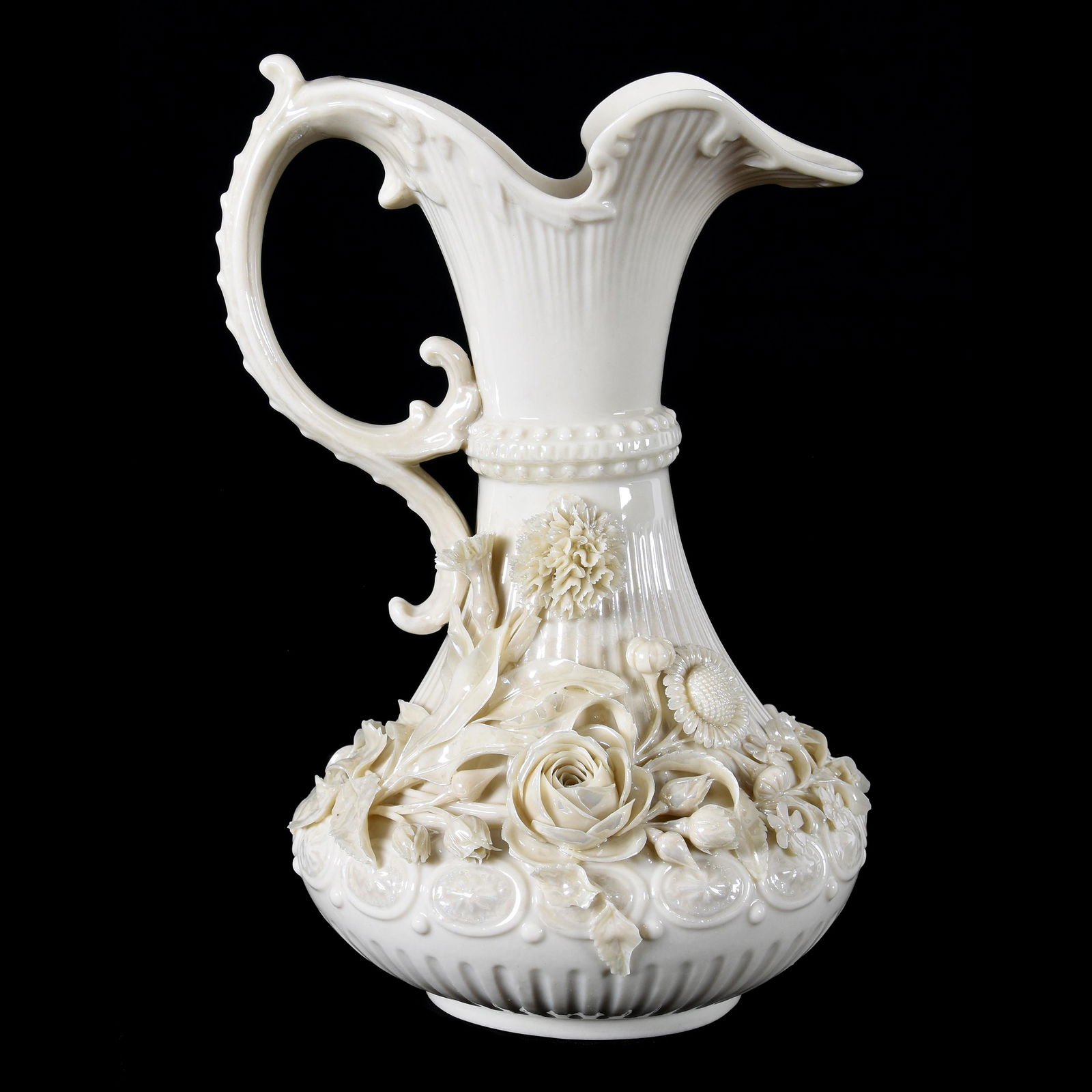 Irish Belleek Black Mark Handled Ewer May 30, 2020 Woody Auction