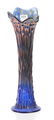 Carnival Glass Vase, April Showers by Fenton, Blue