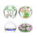 (4) Paperweights, All With Floral Design