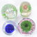 (4) Paperweights, All With Floral Design - 3