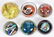 (6) Paperweights, Sizes From 3.5" To 2.75" Diameter - 2