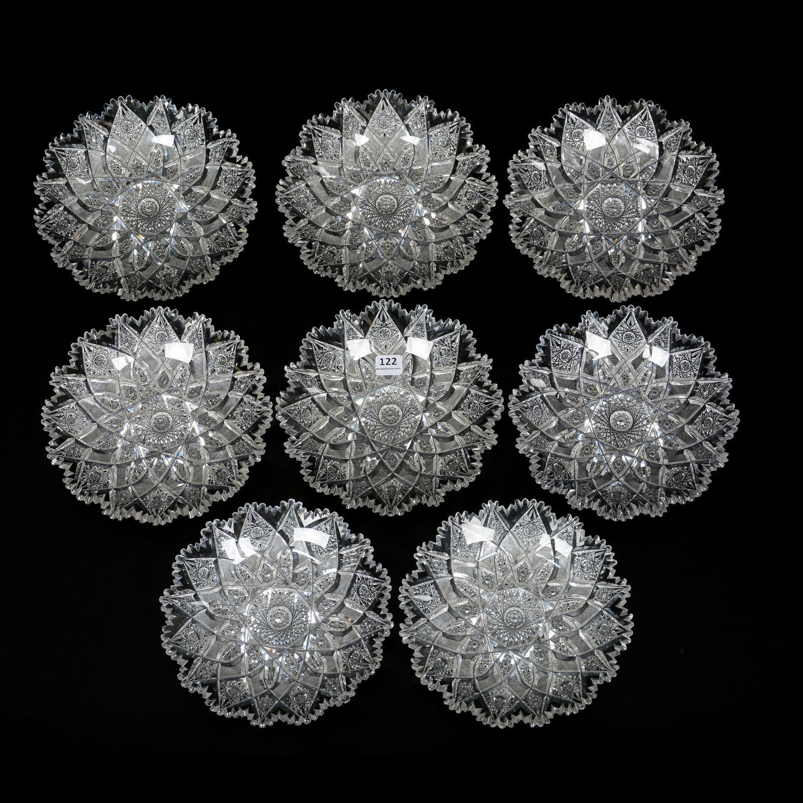 (8) Plates, ABCG, Sherwood Pattern by Unger Bros.: (8) Plates, ABCG, Sherwood Pattern by Unger Bros., 7.25", (4) have Tooth Chips, The William Buschling Collection