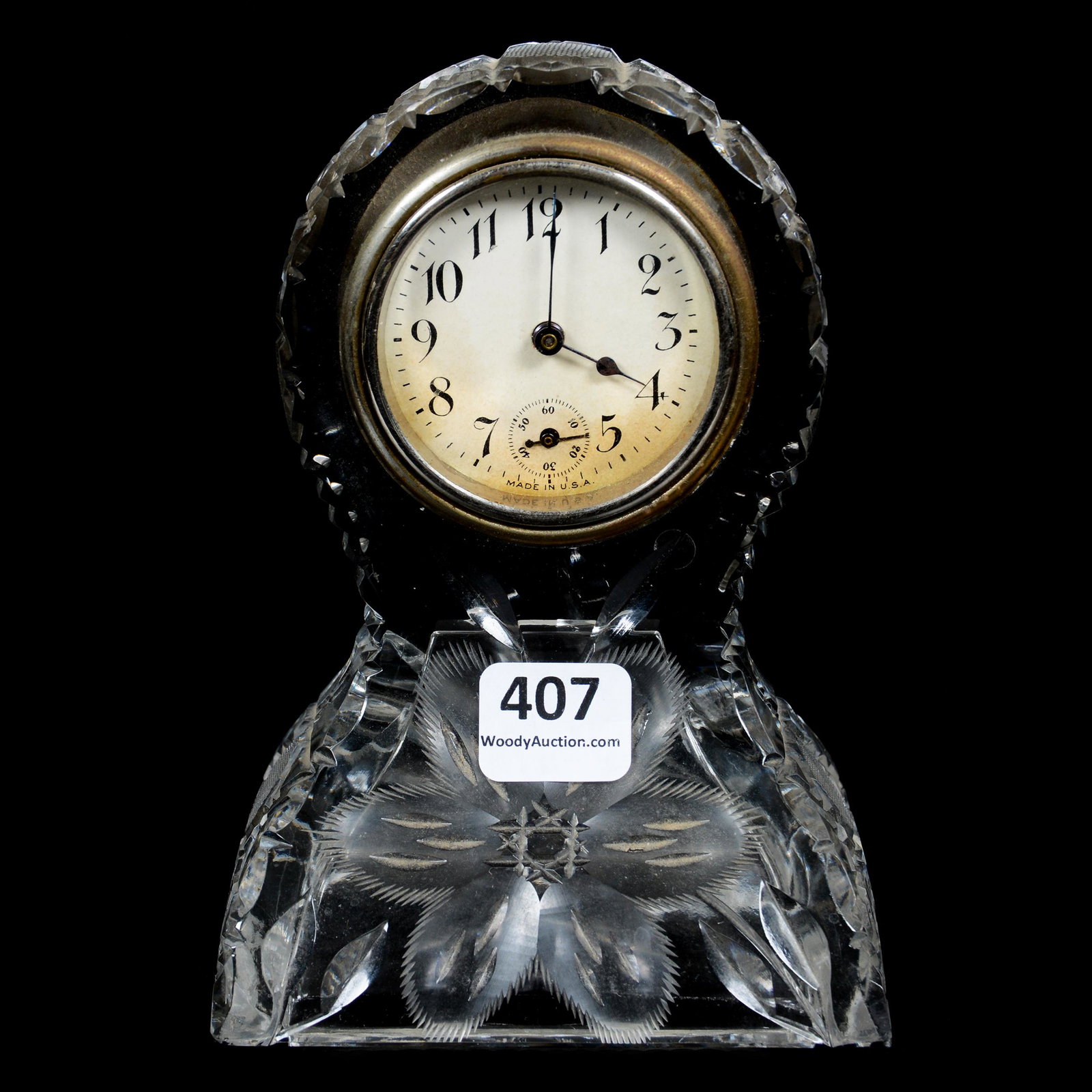 Desk Clock, ABCG, Harvard and Daisy Motif: Desk Clock, ABCG, Harvard and Daisy Motif, 5.5" x 4",, The William Buschling Collection