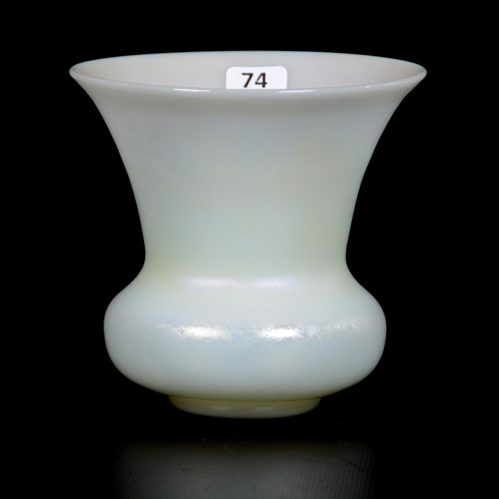Vase, Steuben Ivrene Art Glass: Vase, Steuben Ivrene Art Glass, 4.75" x 5", The Estate of Les Hamilton