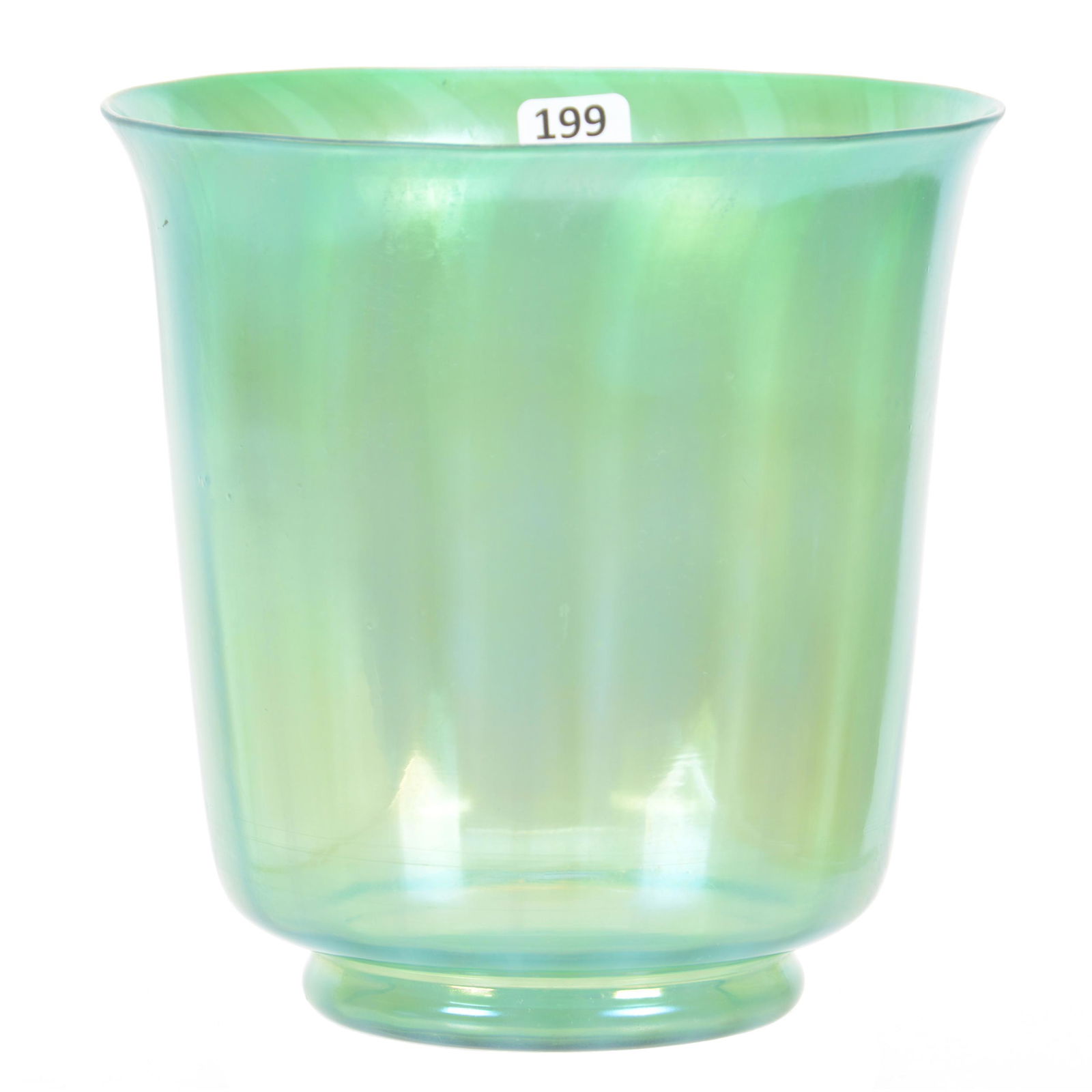 Vase by Steuben, Oriental Jade Art Glass: Vase by Steuben, Oriental Jade Art Glass, 6.75" x 6.75", Shape #6030, The Estate of Les Hamilton