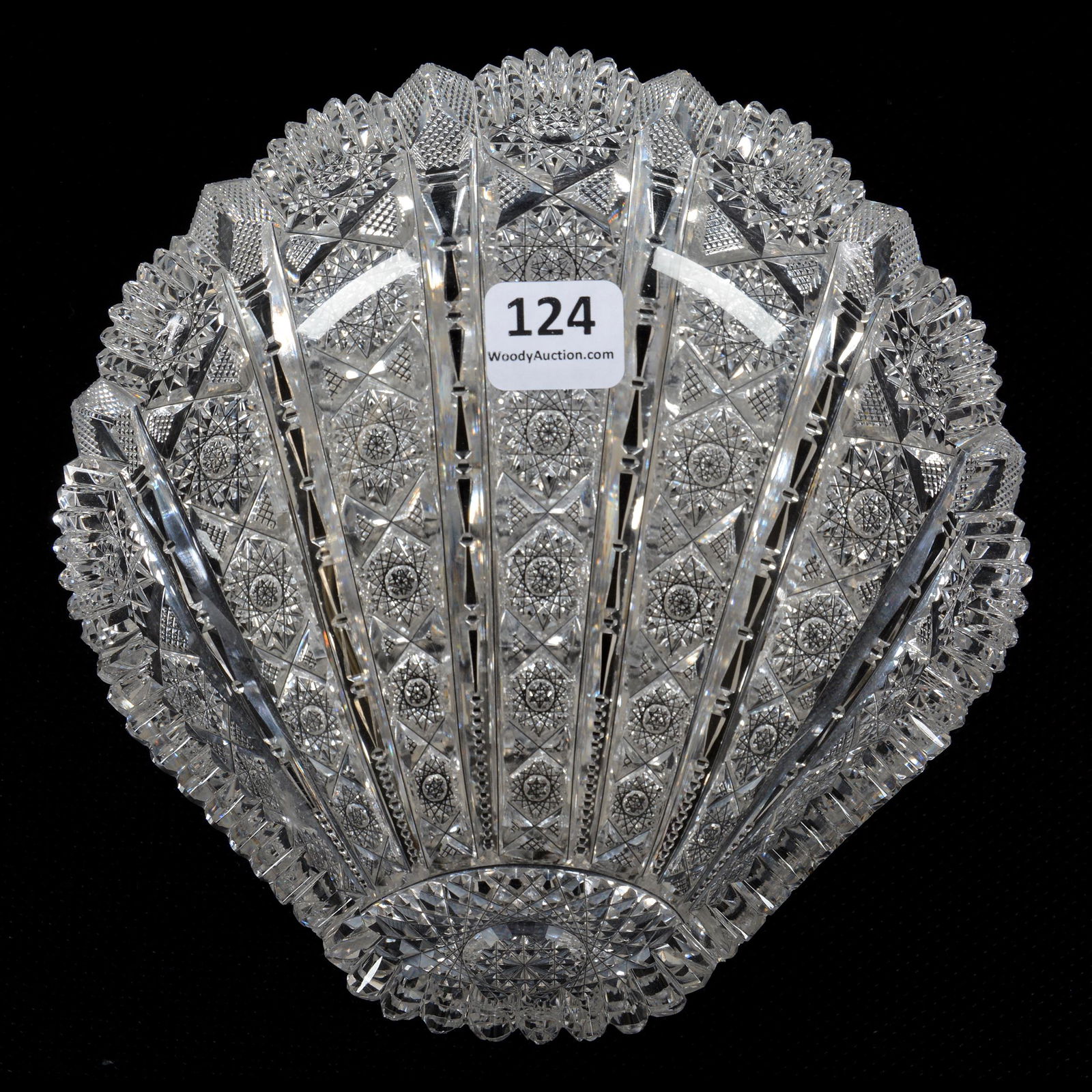 Shell Dish, ABCG, Shell Pattern by Tuthill: Shell Dish, American Brilliant Cut Glass, Shell Pattern by Tuthill, 6" x 6", Exactly as Featured in Tuthill Book by Crofford, Page 59B, Fantastic Example, From a Pacific Northwest Cut Glass Collection