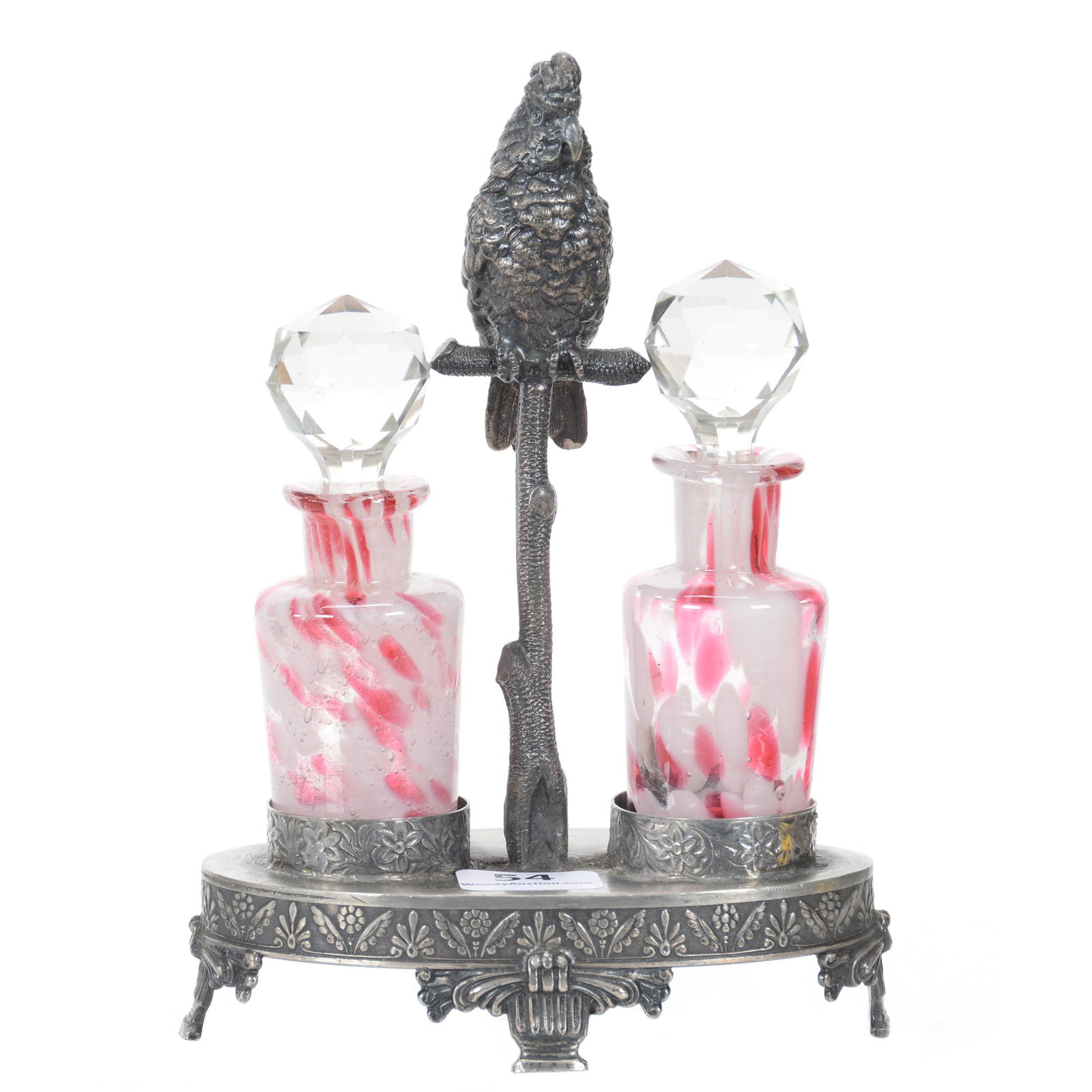 Victorian Perfume Holder, Tufts #2887 Silverplate (1 of 4)