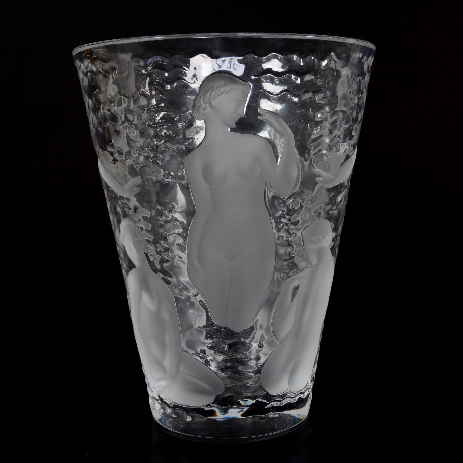 Vase Signed Lalique France, Ondines Design (1 of 5)