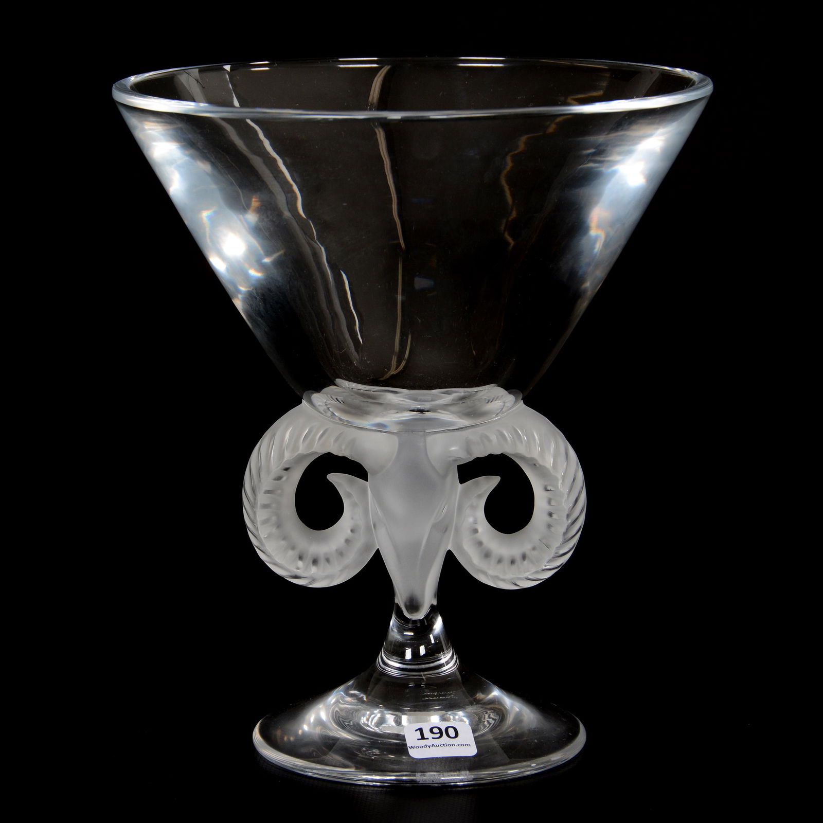 Compote Signed Lalique France, Aries Pattern (1 of 3)