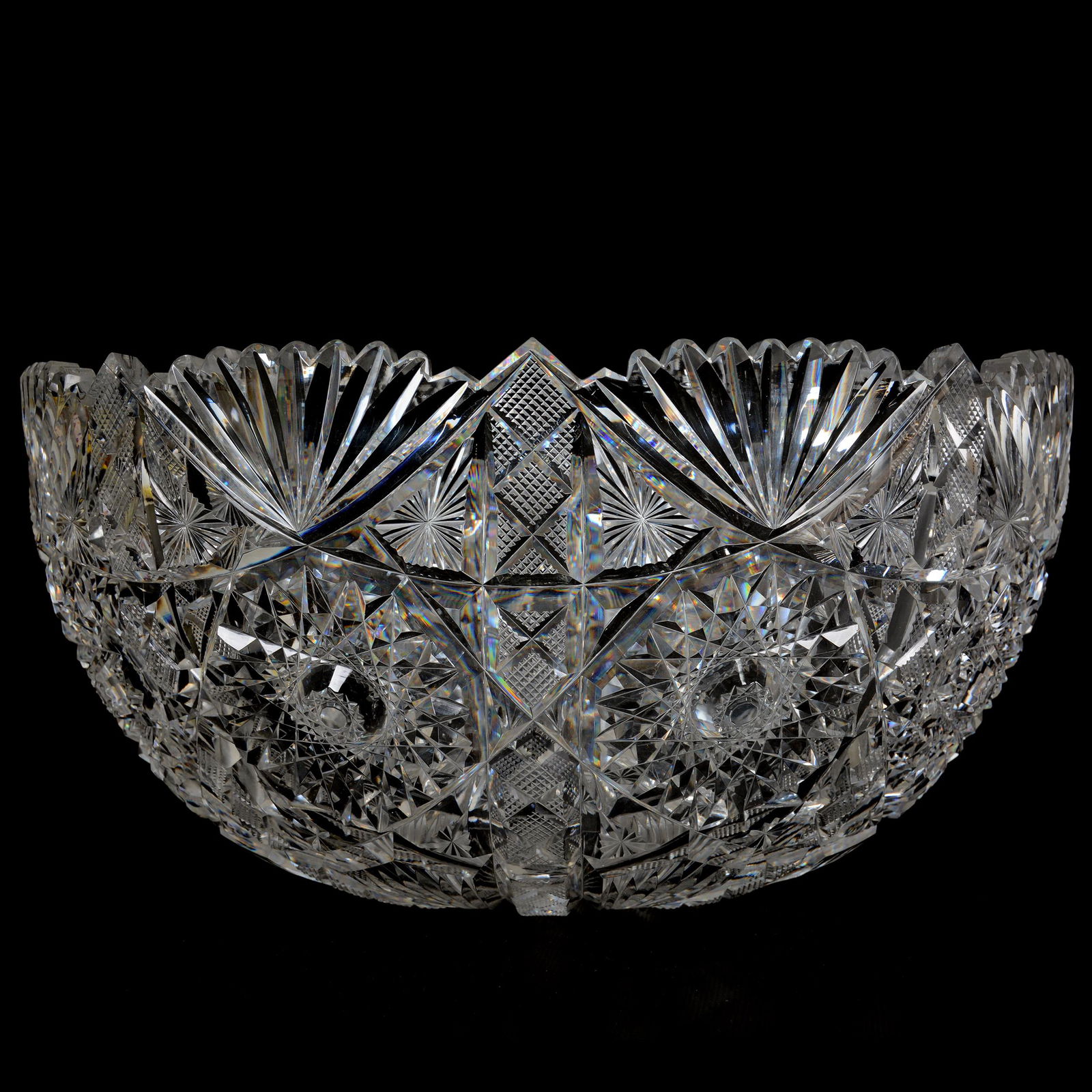Punch Bowl, One Piece, American Brilliant Cut Glass (1 of 3)