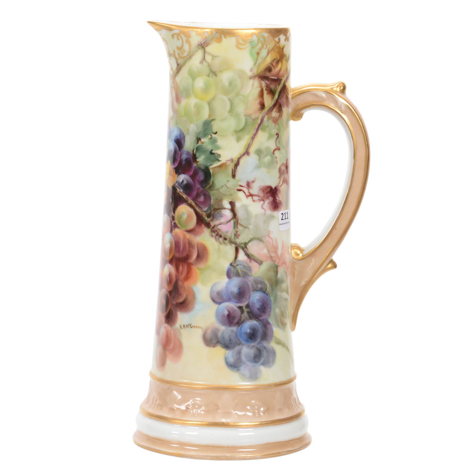 Tankard Marked T&V Limoges, Hand Painted (1 of 4)